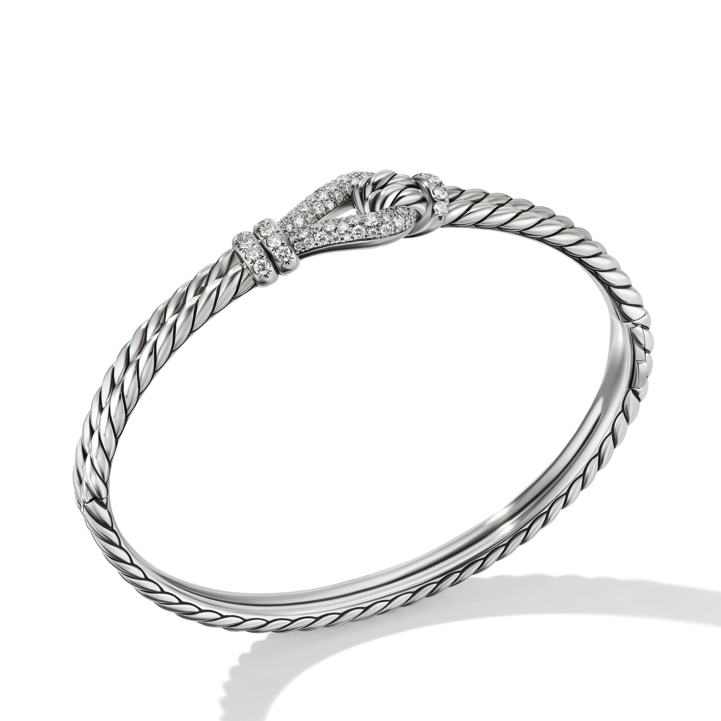 David Yurman o1w1db10325 Bracelet in Silver with Diamonds & 5.5mm Size ONE SIZE - 2 Thumbnail