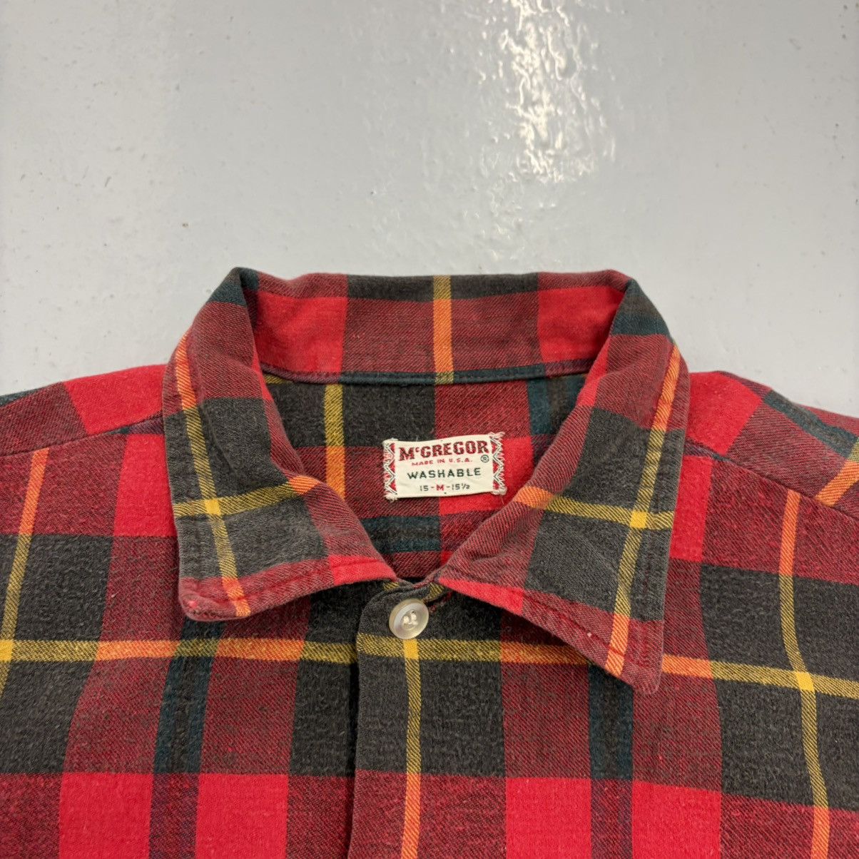 McGregor Vintage 60s McGregor Red Plaid Pattern Cotton Flannel Size US M / EU 48-50 / 2 - 3 Thumbnail