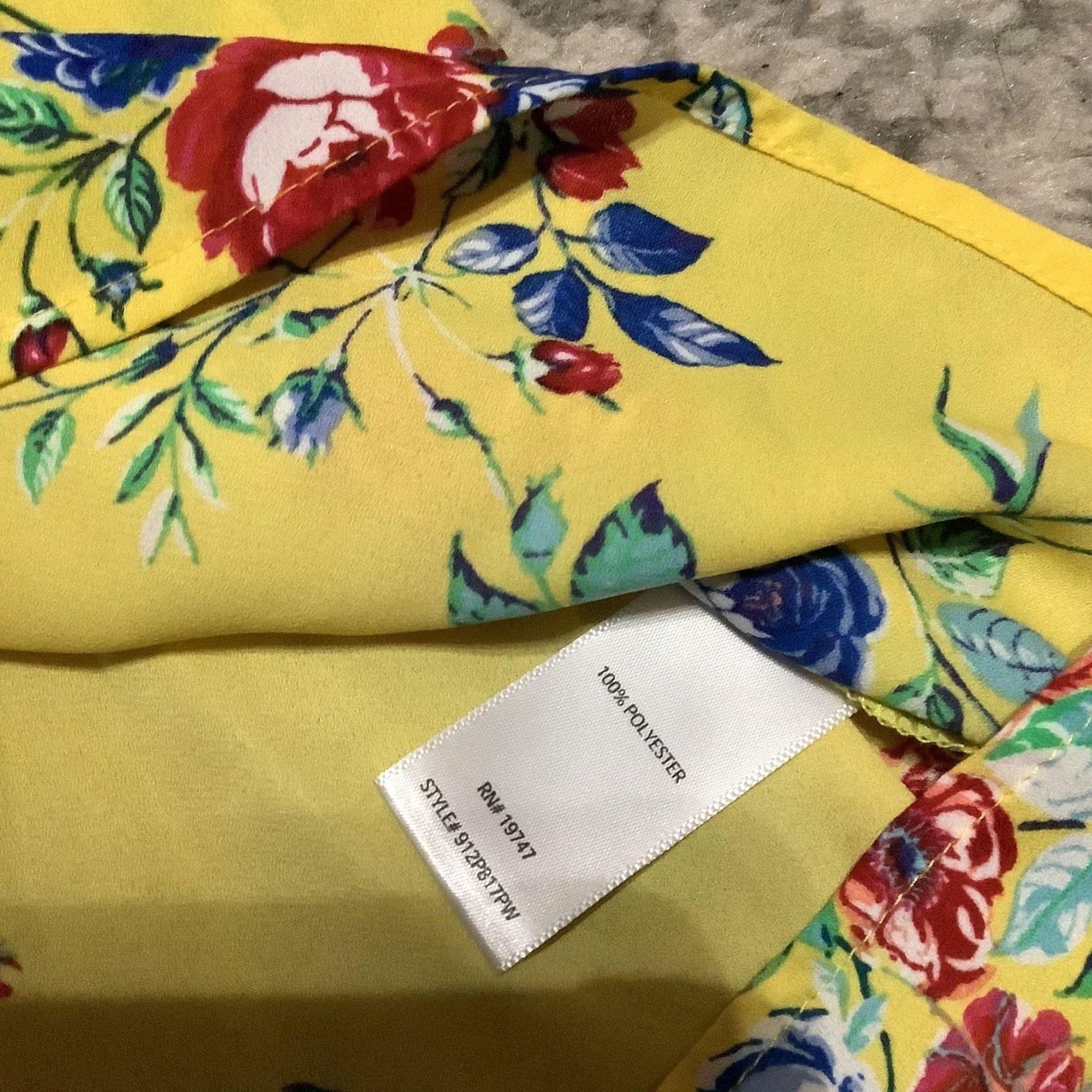 Vintage Pioneer Woman Blouse Dolman Sleeve Women M Yellow Floral 100% Polyester V-Neck Pullover Casual Modern Size M / US 6-8 / IT 42-44 - 4 Thumbnail