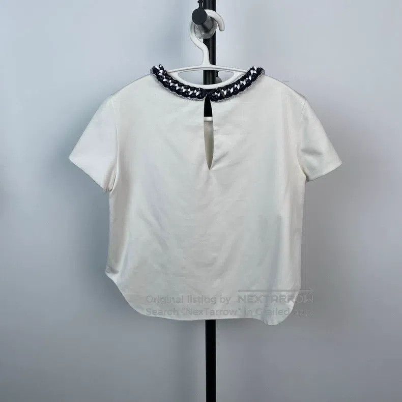 Chanel Chanel White and blue T-shirt Size XXS / US 00 / IT 34 - 2 Thumbnail