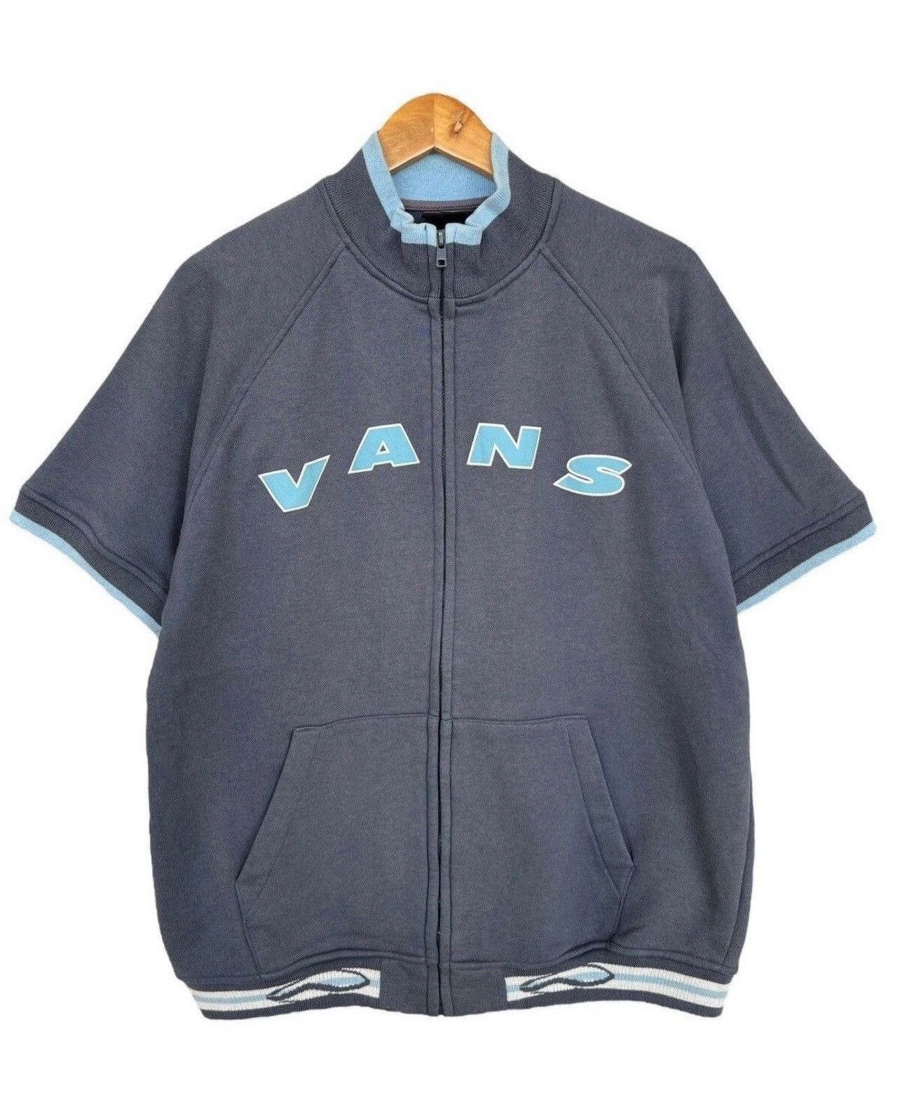 Vintage Vintage Vans Short Sleeve Sunfaded Blue Sweatshirt Size US L / EU 52-54 / 3 - 1 Thumbnail