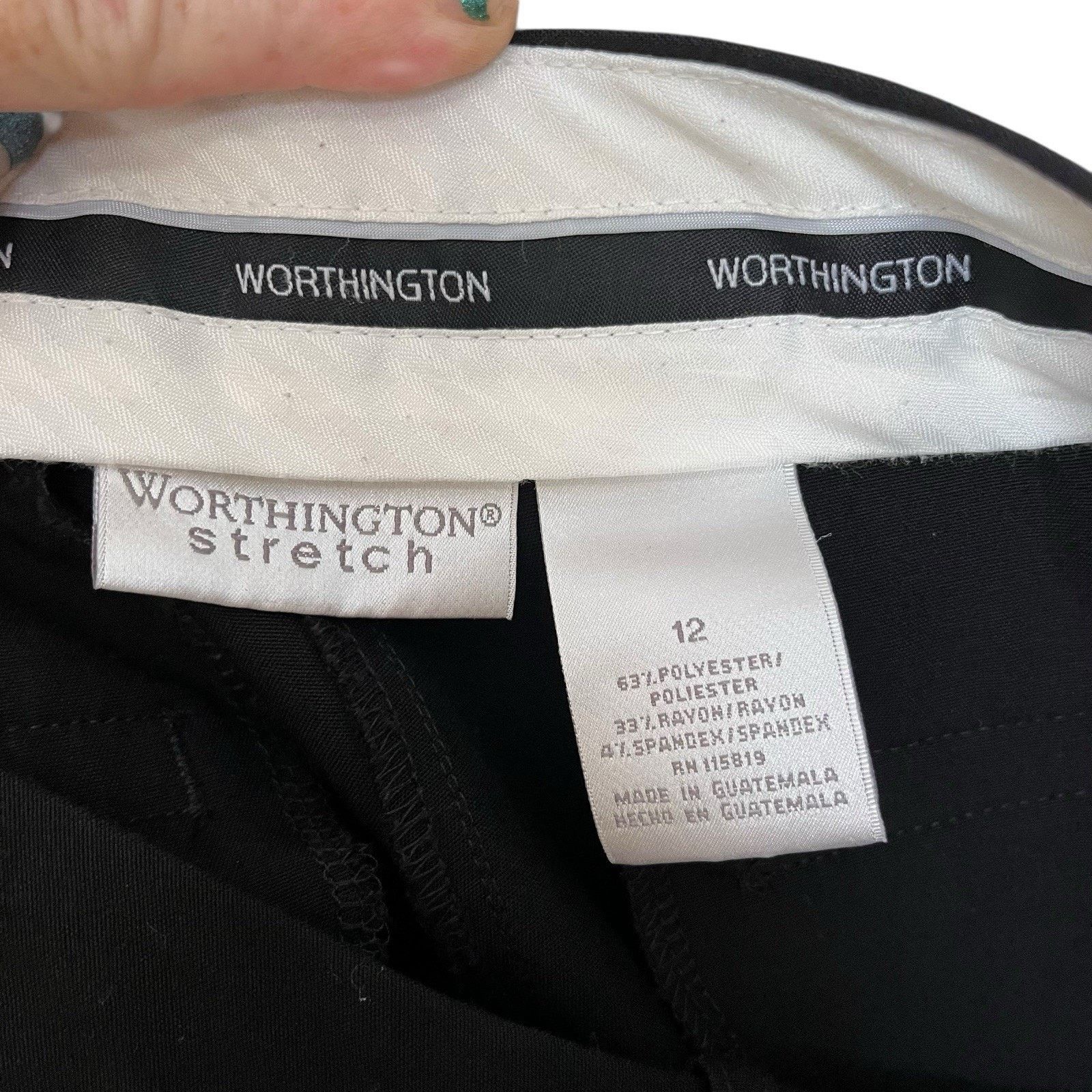 Worthington Worthington | Black Career Flared Bootcut Dress Pants 12 Size 34" / US 12 / IT 48 - 5 Thumbnail
