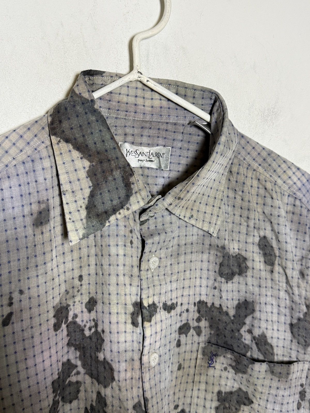 Yves Saint Laurent Vintage Yves Saint Laurent pour homme short sleeve shirt Size US M / EU 48-50 / 2 - 4 Thumbnail