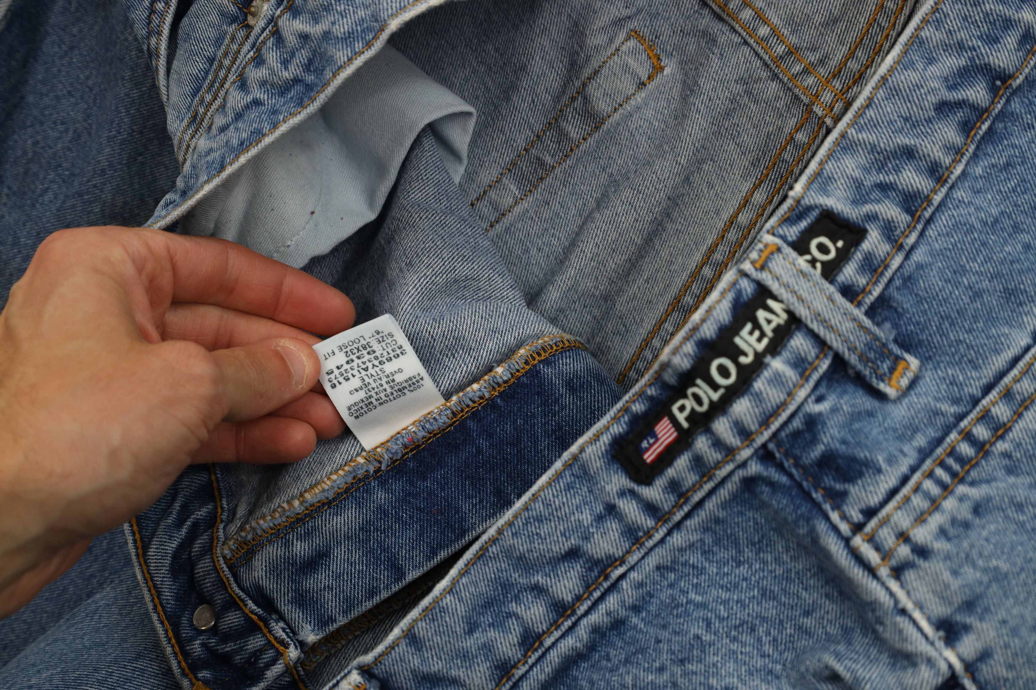 Ralph Lauren Vintage 90s Ralph Lauren Spell Baggy Wide Leg Denim Jeans Size US 38 / EU 54 - 10 Thumbnail
