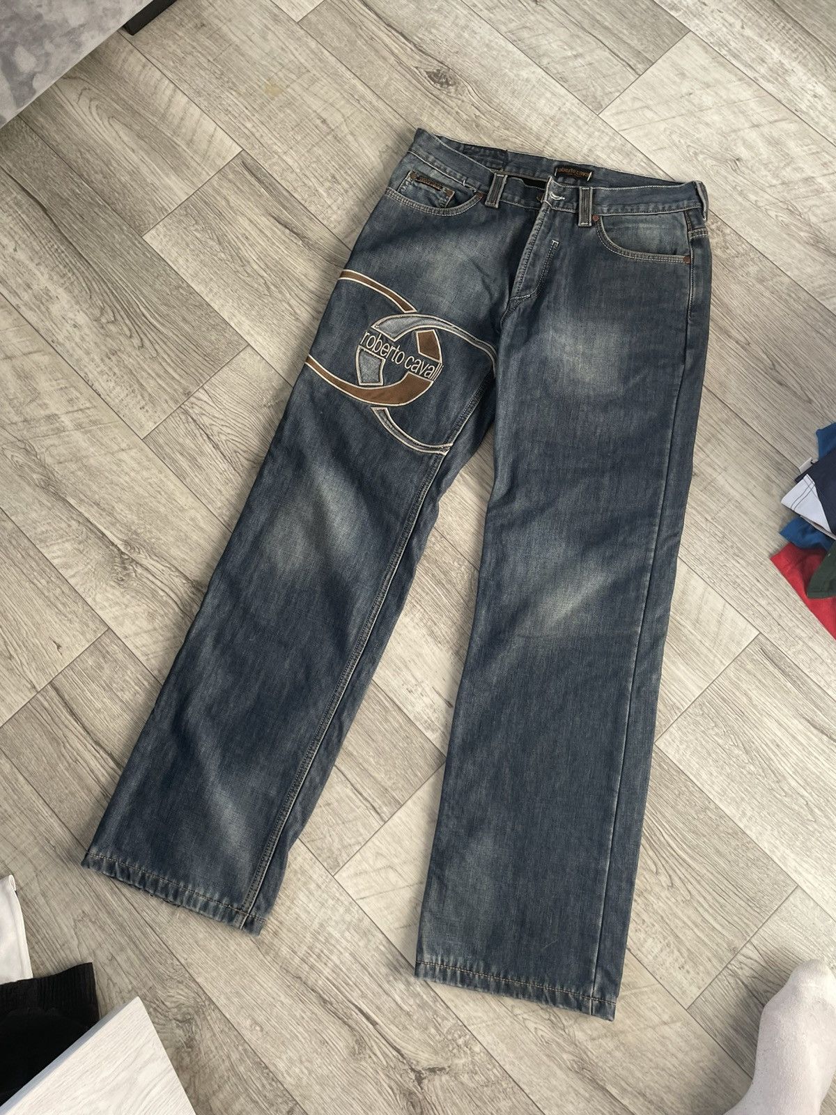 If Six Was Nine × Roberto Cavalli FLARED roberto cavalli jeans backhit logo on back pocket Size US 33 - 6 Thumbnail