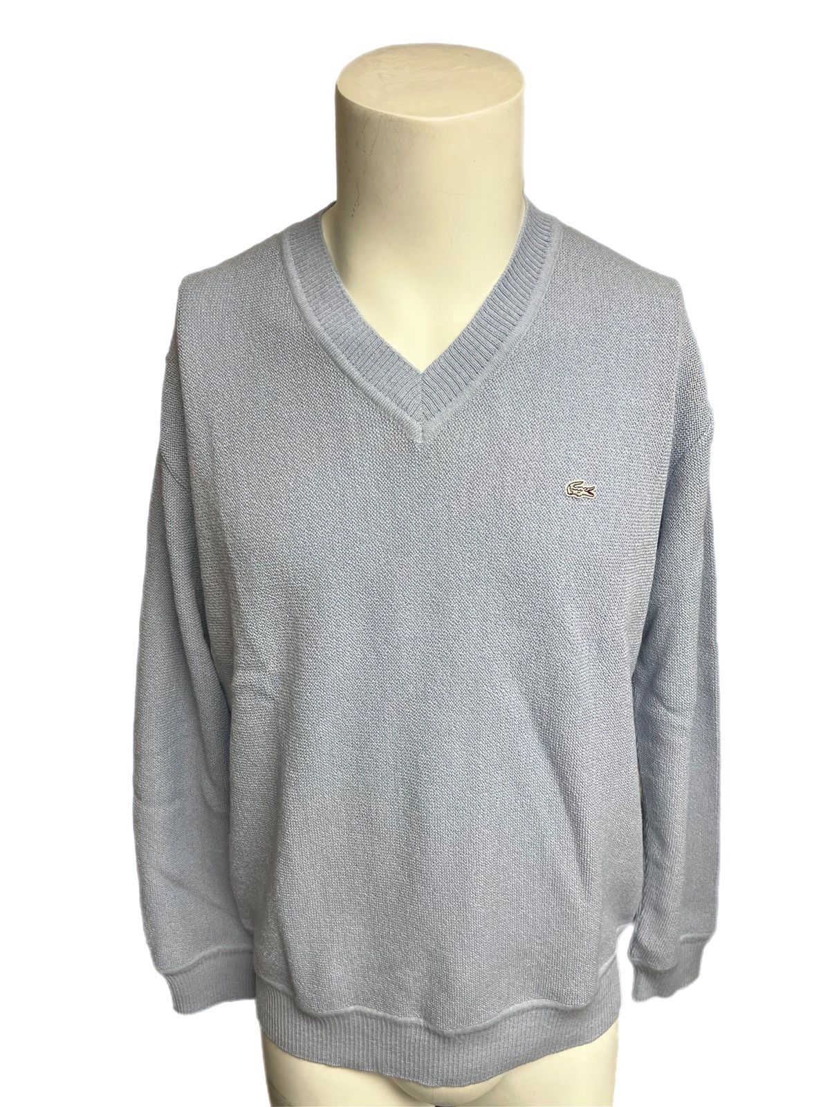 Lacoste Lacoste men’s blue baby alpaca v-neck sweater size 4 or M Size US M / EU 48-50 / 2 - 1 Thumbnail