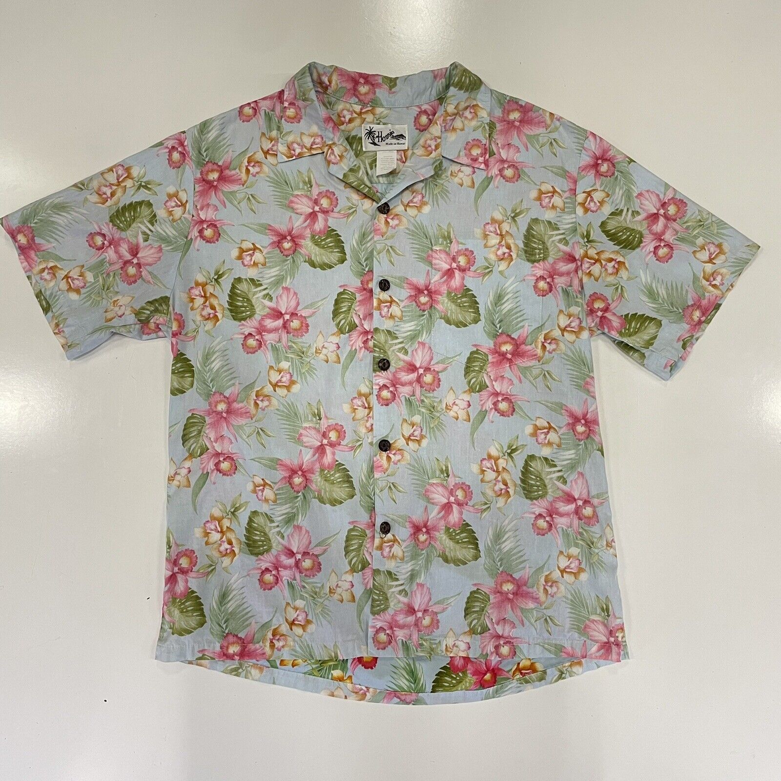 Hilo Hattie VTG HOWIE Men’s Hawaiian Shirt Reverse Print Blue Floral L Size US L / EU 52-54 / 3 - 1 Thumbnail