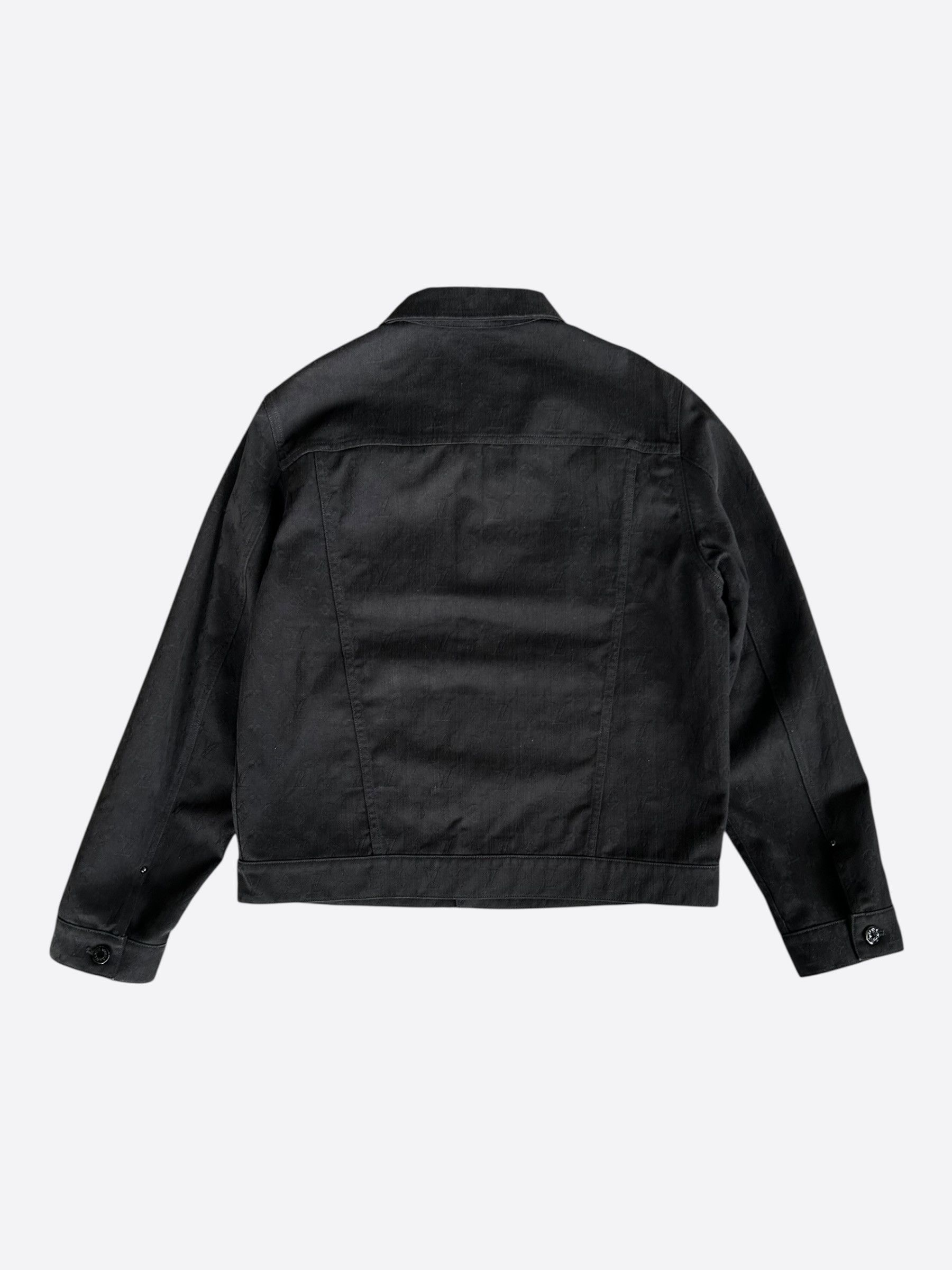 Louis Vuitton Louis Vuitton Black Monogram Denim Jacket Size US L / EU 52-54 / 3 - 2 Thumbnail