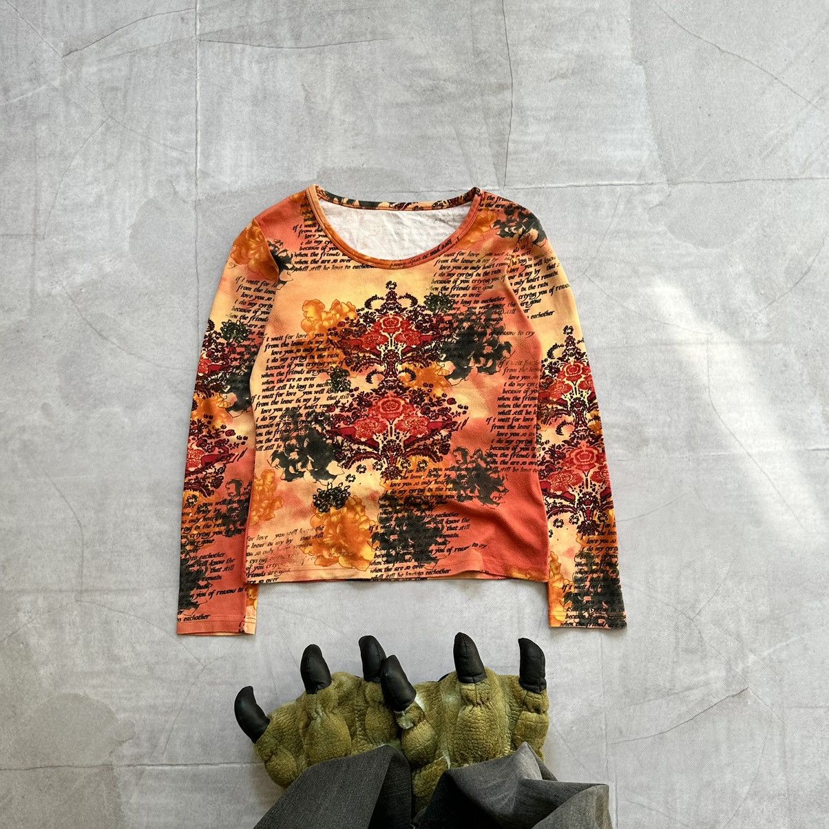 Hysteric Glamour × Undercover 00s Jean Paul Gaultier Style Long Sleeve T Shirt Tee Y2K JPG Size S / US 4 / IT 40 - 5 Thumbnail
