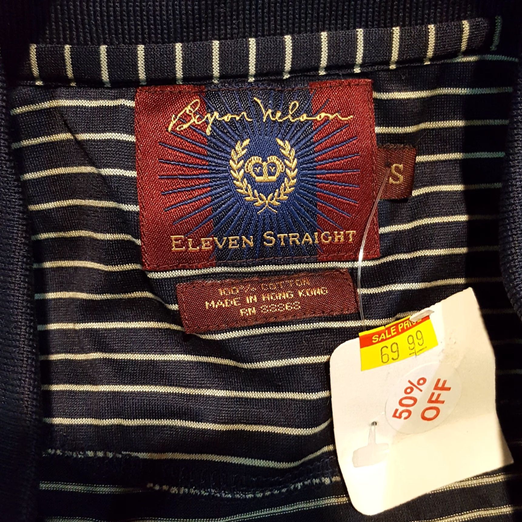 Vintage Vintage Bryon Wilson Polo Shirt Men Small Casual 90s Striped Cotton Relaxed Fit Size US S / EU 44-46 / 1 - 6 Thumbnail