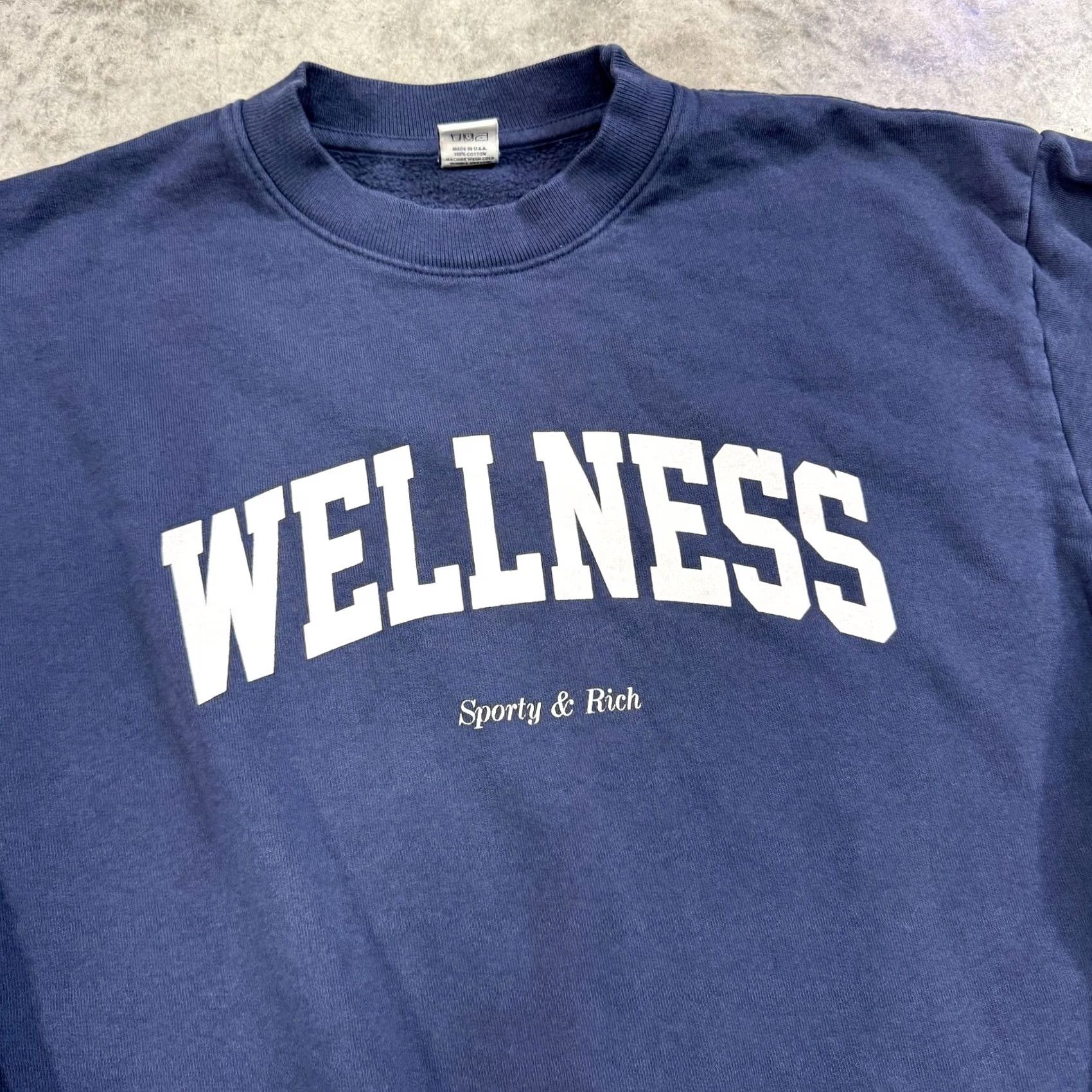 Sporty & Rich Sporty & Rich Sweatshirt Mens Small Wellness Crewneck Pullover USA Made Blue Graphic Print 90s Vintage Mens Global USA Made Wear Size US S / EU 44-46 / 1 - 4 Thumbnail