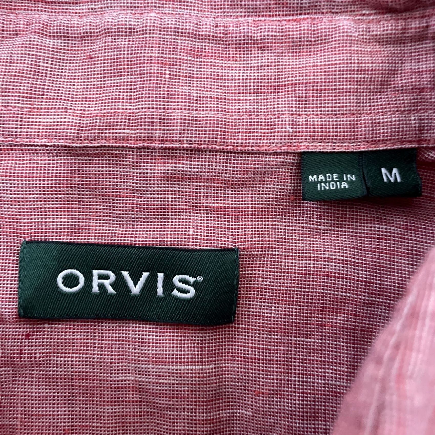 Orvis Orvis 100% Linen Shirt Men M Light Salmon Red Casual Beachy Preppy Button Down Size US M / EU 48-50 / 2 - 4 Thumbnail