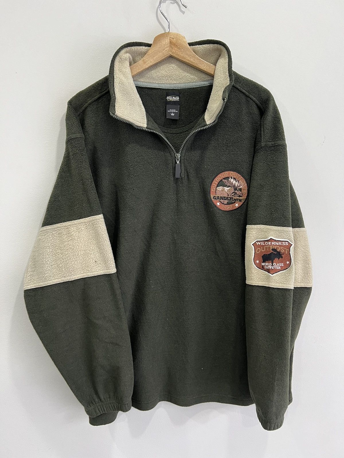 Vintage Vtg Outdoor Outfitters Fleece Gander moose sweater animal Size US L / EU 52-54 / 3 - 1 Thumbnail