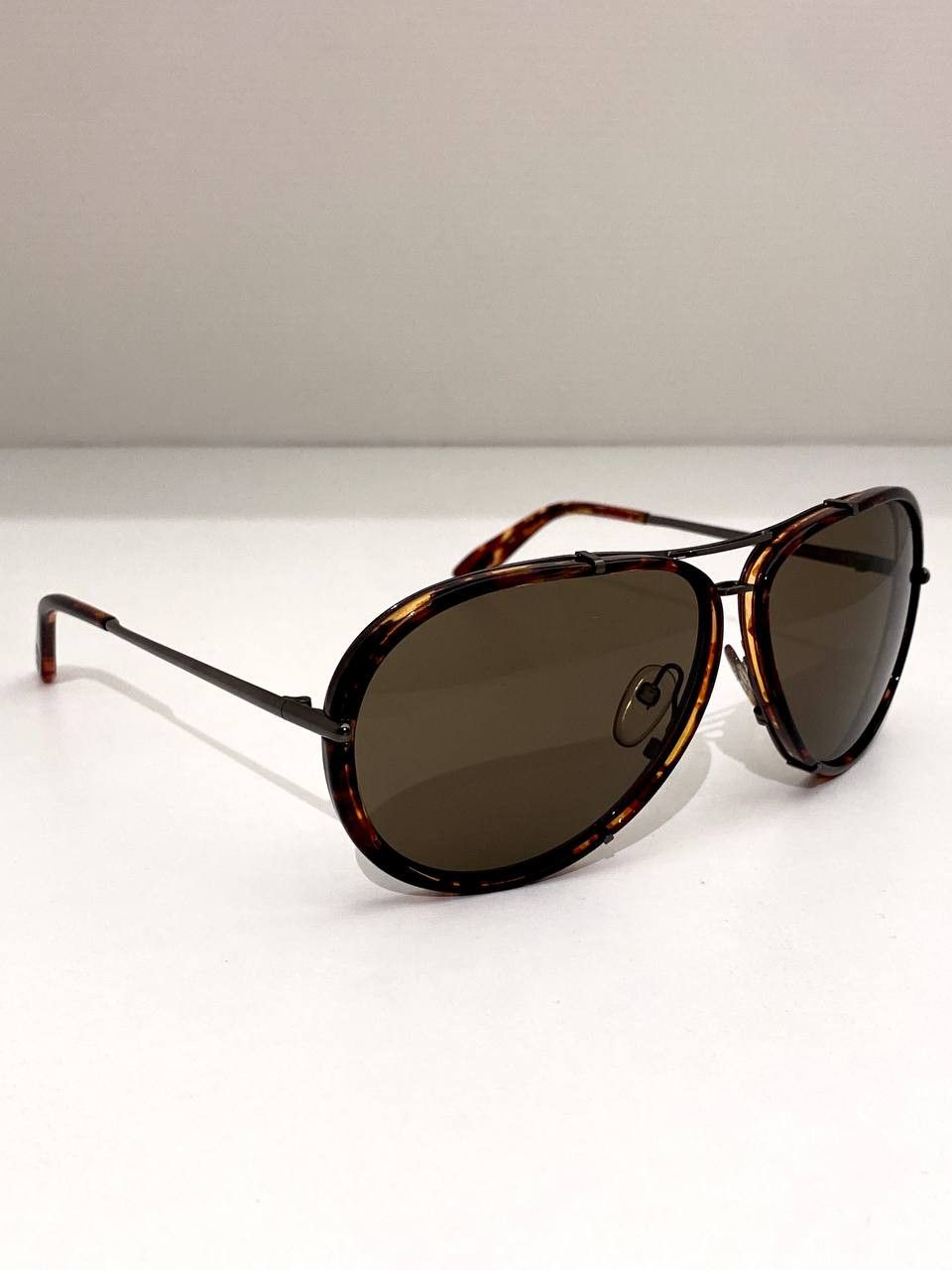 Tom Ford Tom Ford Cyrille Havana Aviator Pilot Vintage TF Sunglasses Size ONE SIZE - 3 Thumbnail