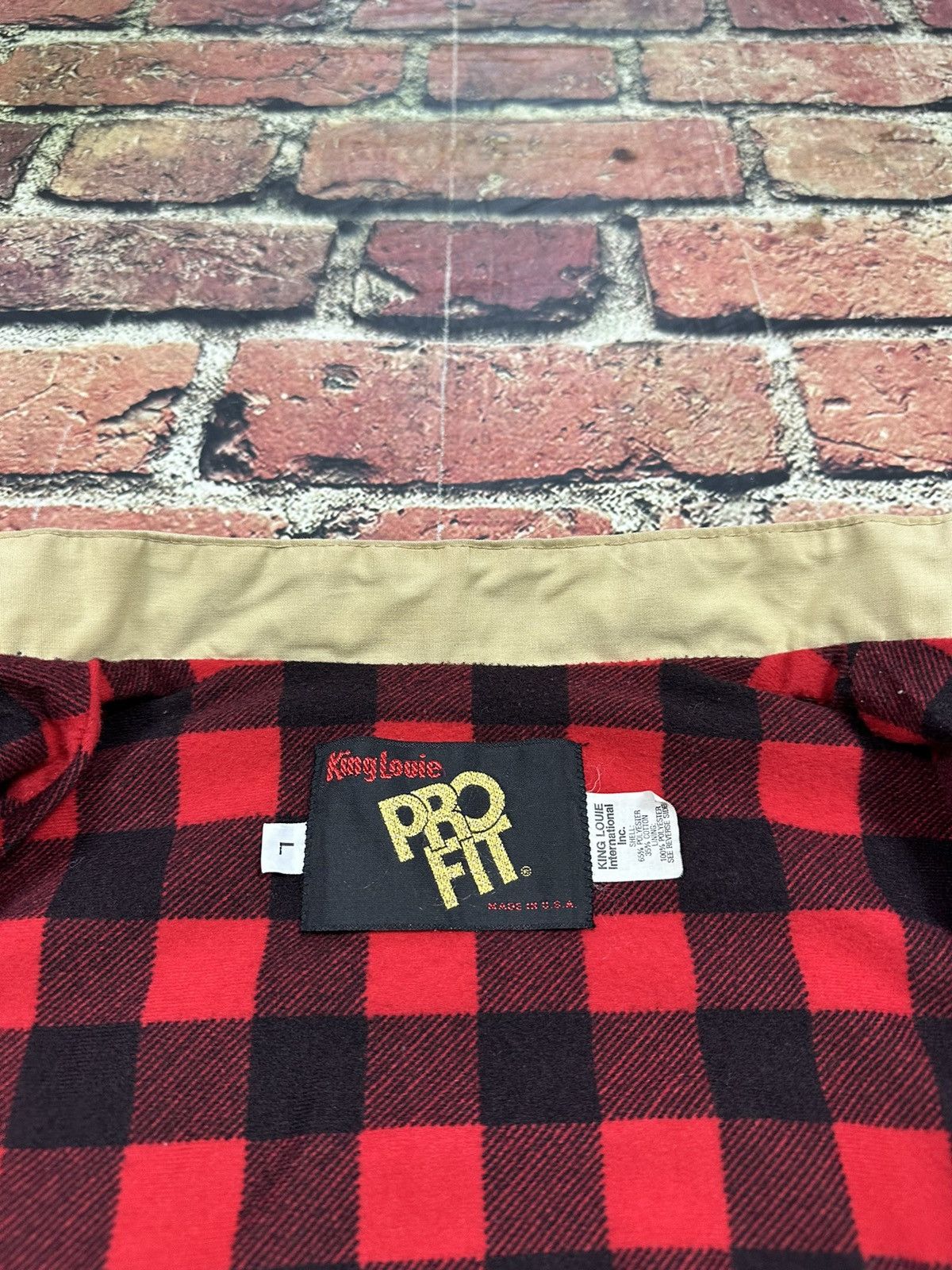 Vintage Vintage King Louie Pro Fit Flannel Plaid Lined Bomber Jacket Size US L / EU 52-54 / 3 - 7 Thumbnail
