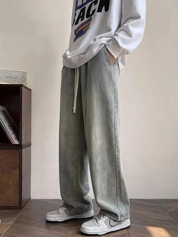 Japanese Brand × Jean Retro casual high street straight leg jeans Size US 32 / EU 48 - 2 Thumbnail