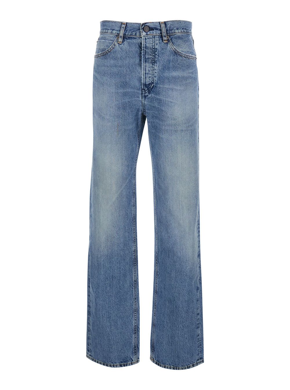 Frame Jeans 'The Stack' with Five-Pocket Design and Distressed Effect in Blue Denim for Women Size 25" / US 0 / IT 36 - 1 Thumbnail