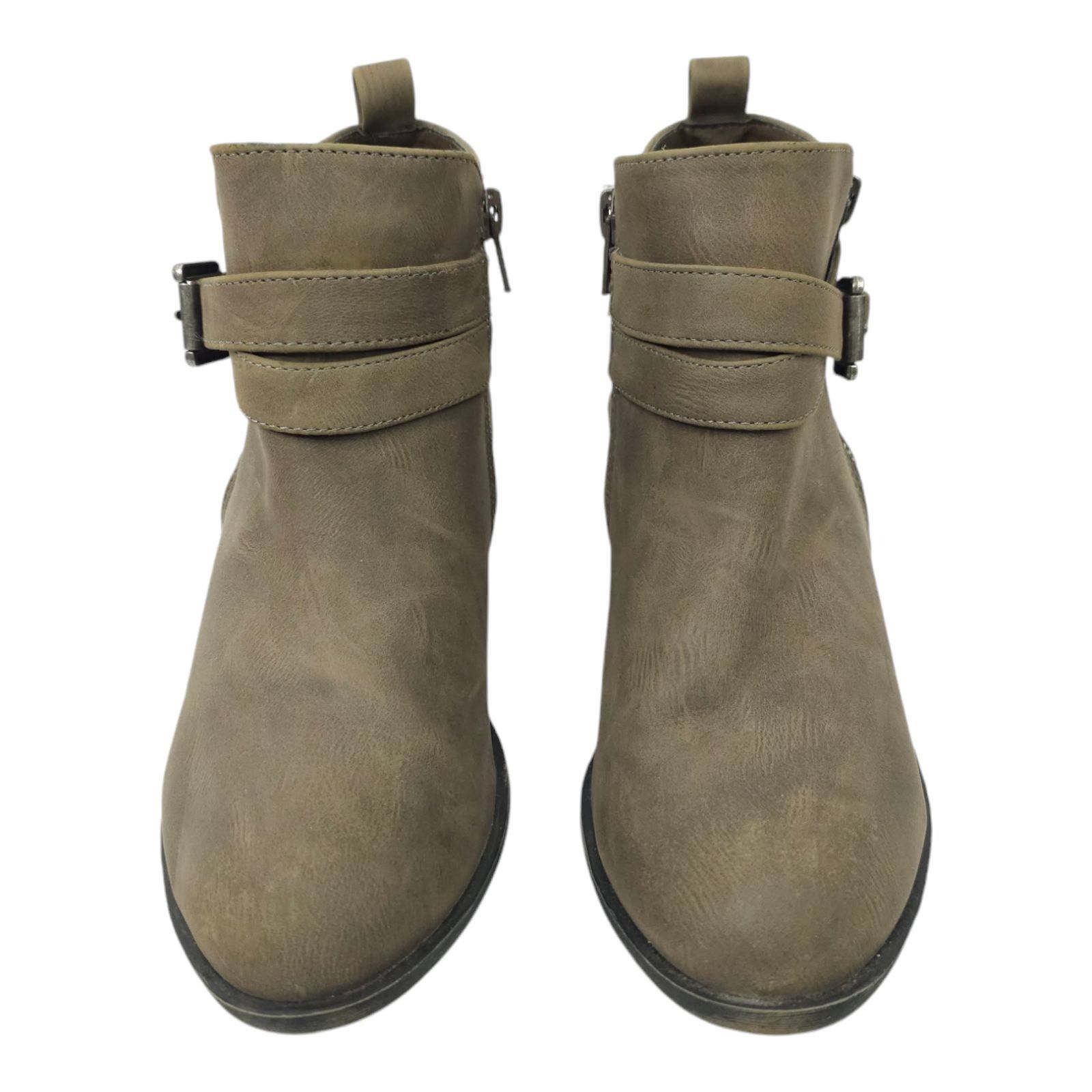 Other Madden Girl Beckk Ankle Boots 7 M Taupe Zip Double Strap Size US 7 / IT 37 - 10 Thumbnail