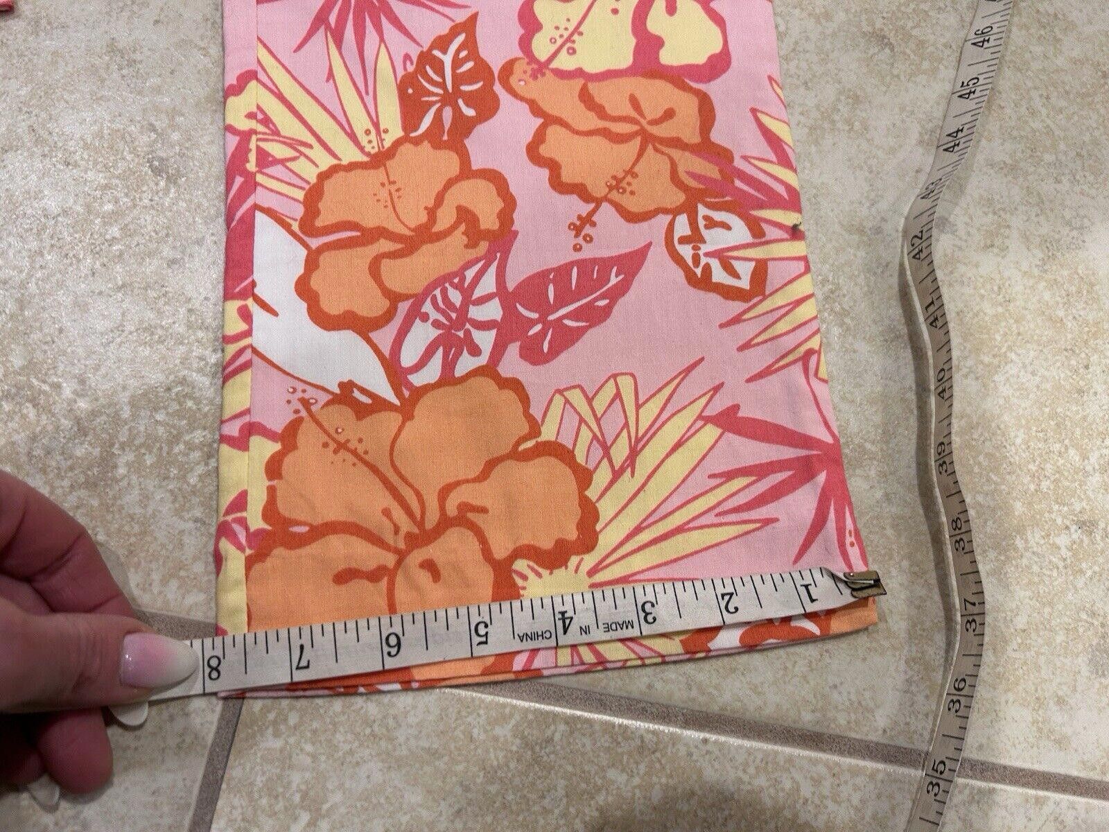 Designer LILLY PULITZER Floral Capri Crop Pants Size 2 Orange/Pink Size 26" / US 2 / IT 38 - 12 Thumbnail