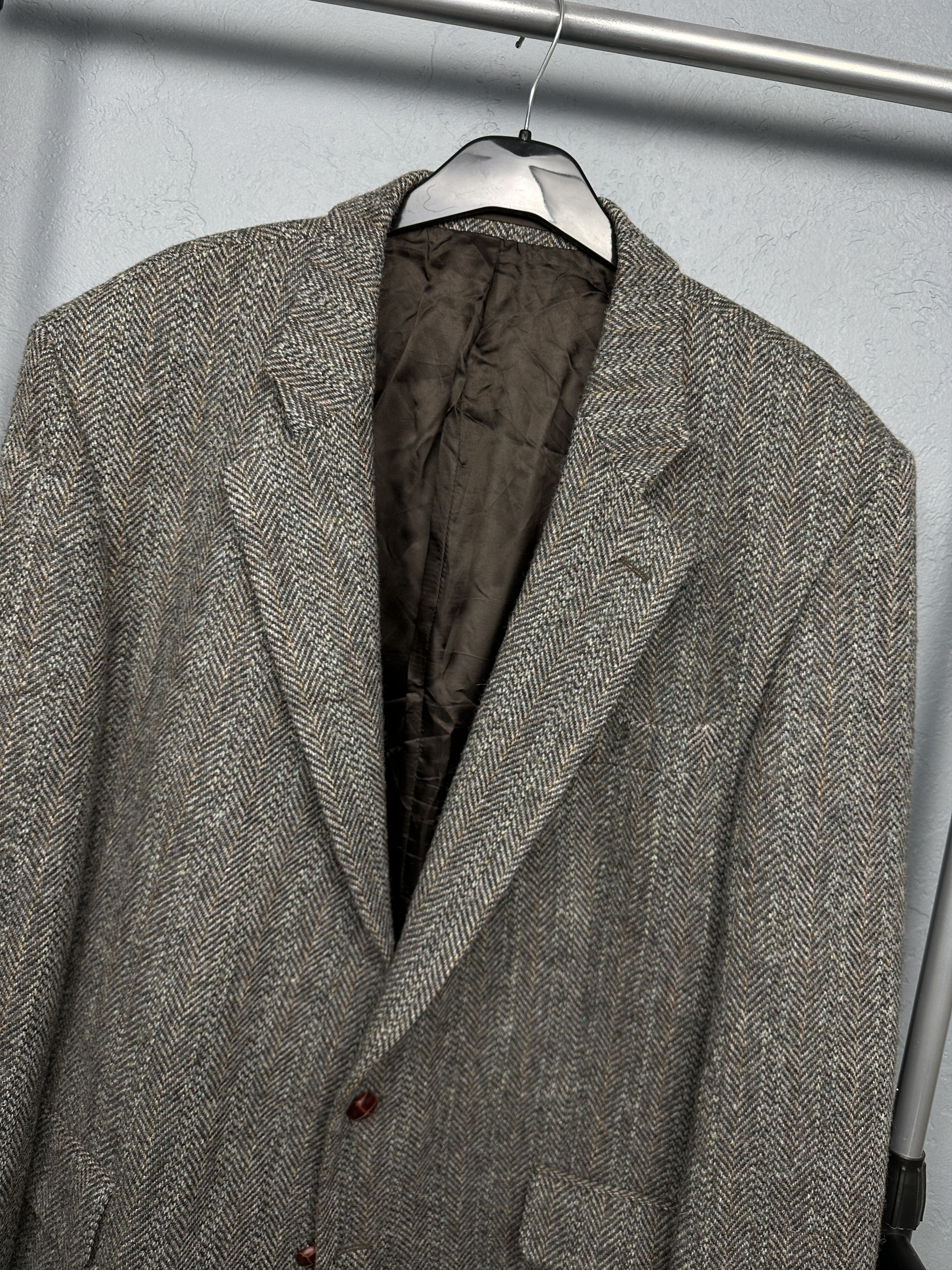 Harris Tweed Harris Tweed Vintage Mens Blazer Jacket Wool Two Buttons Size 48R - 2 Thumbnail