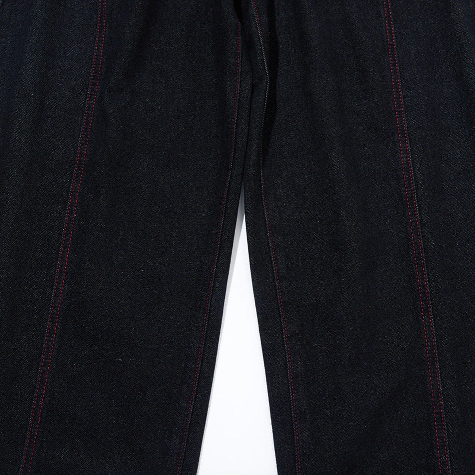 Japanese Brand Black Wide Leg Denim Jeans, Button Fly Jeans Size US 30 / EU 46 - 3 Thumbnail
