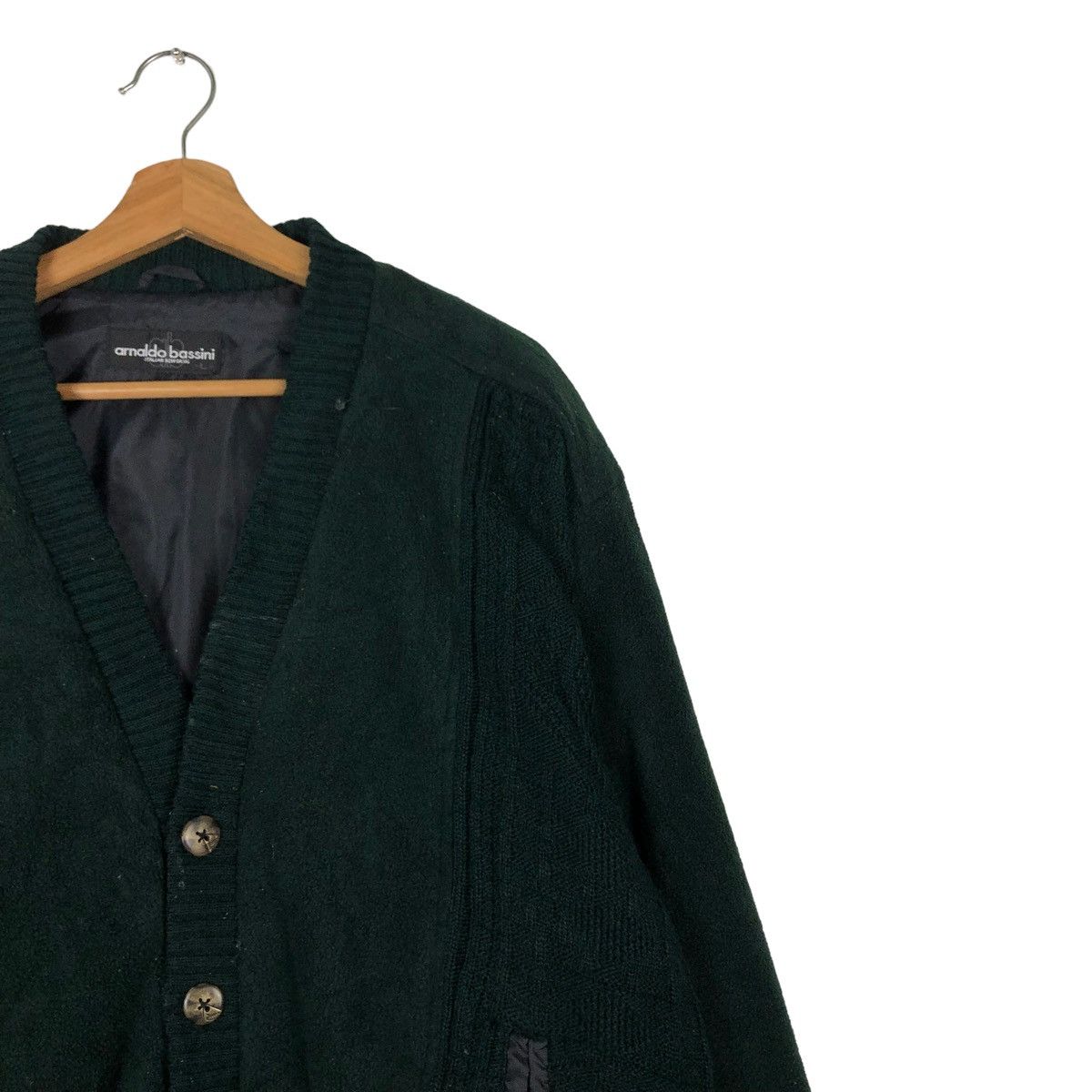 Japanese Brand 🔥VINTAGE BOMBER JACKET WOOL ARNALDO BASSINI ISSEY MIYAKE Size US L / EU 52-54 / 3 - 6 Thumbnail