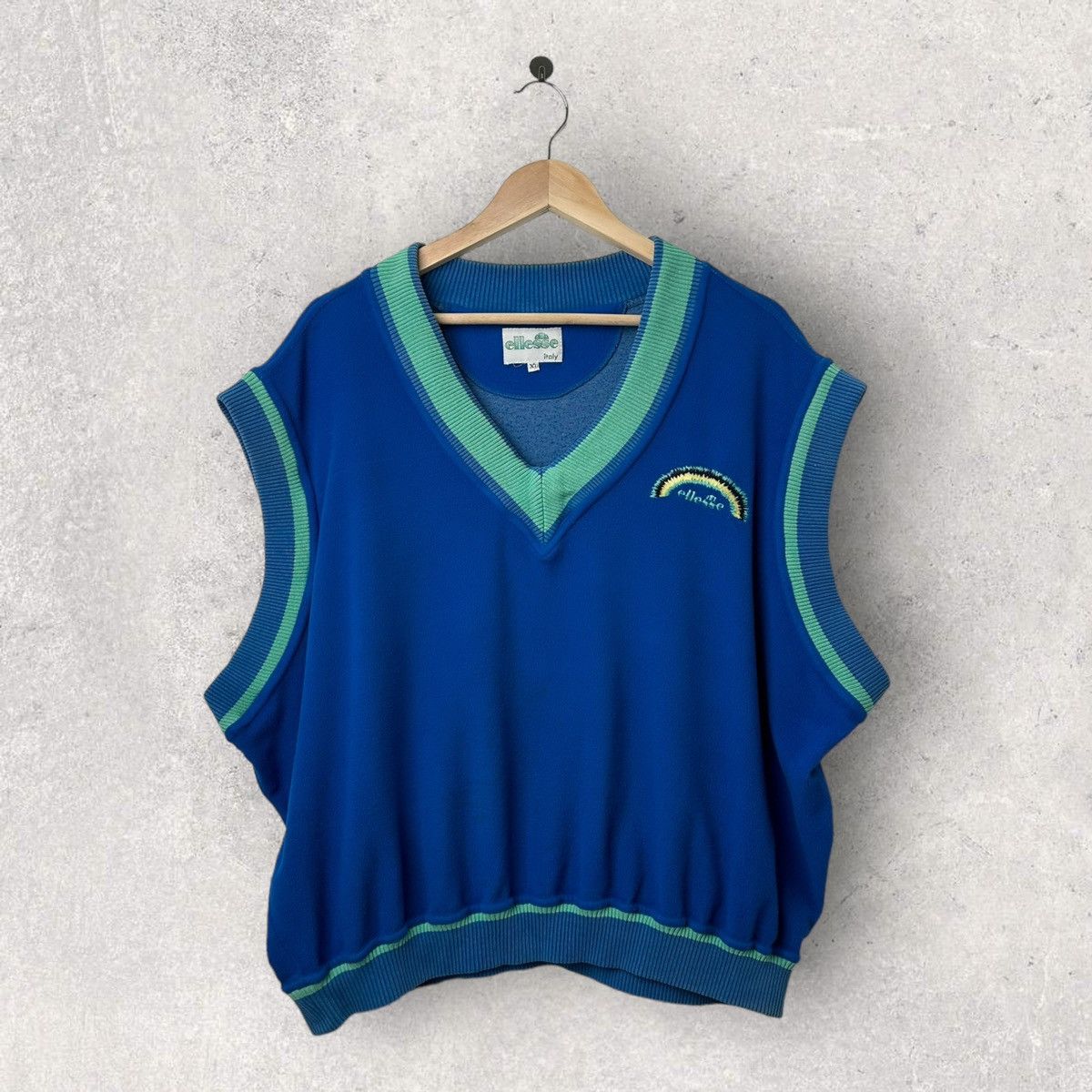 Ellesse Vintage ELLESSE Fleece Vest Sweatshirt size XL Size US XL / EU 56 / 4 - 1 Thumbnail