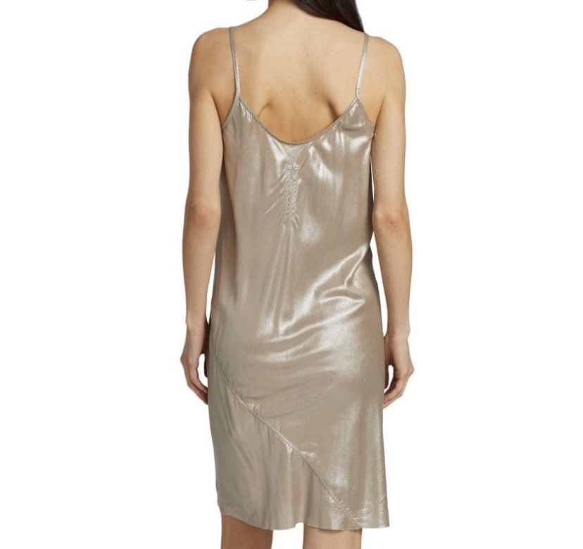 Rick Owens Rick Owens Fogachine SS22 Metallic Slip Dress Size M / US 6-8 / IT 42-44 - 4 Thumbnail