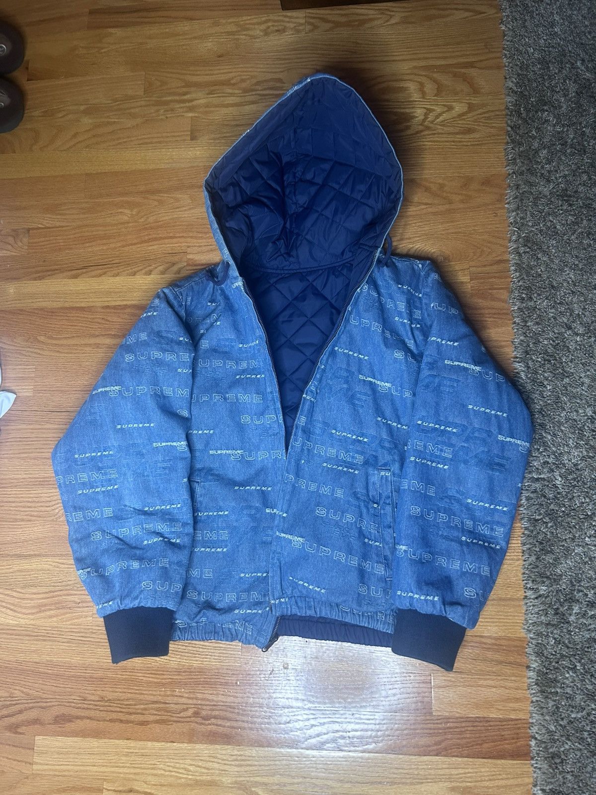 Supreme Reversible Dimensions Logo Denim Work