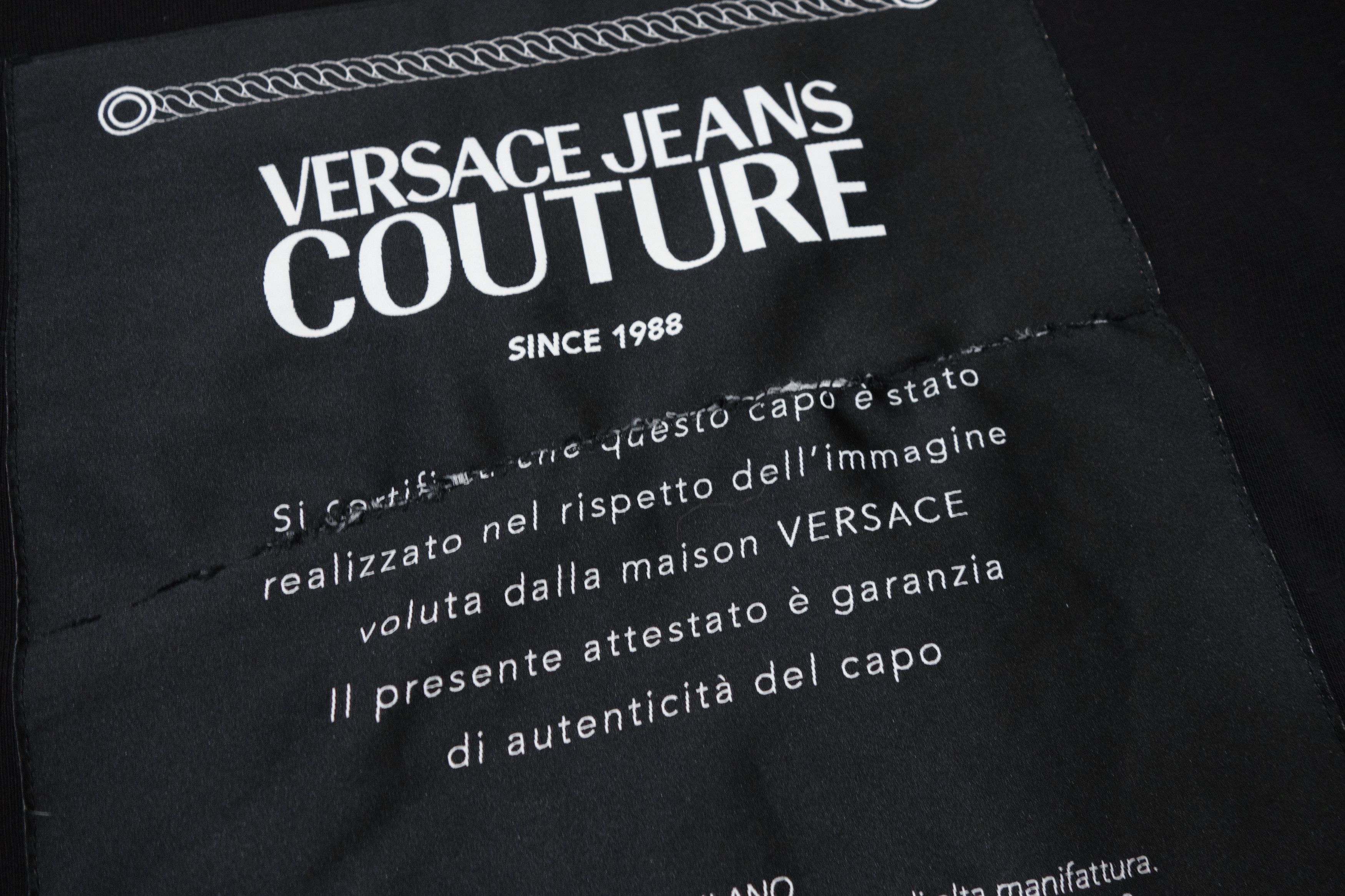 Versace Jeans Couture Warranty Certificate Patched Logo Oversized Hoodie Size US M / EU 48-50 / 2 - 8 Thumbnail