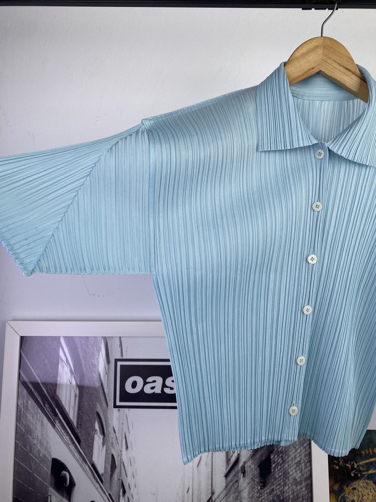 Pleats Please Issey Miyake Issey Miyake Pleats Please Baby Blue Button up Blouson Size US M / EU 48-50 / 2 - 4 Thumbnail
