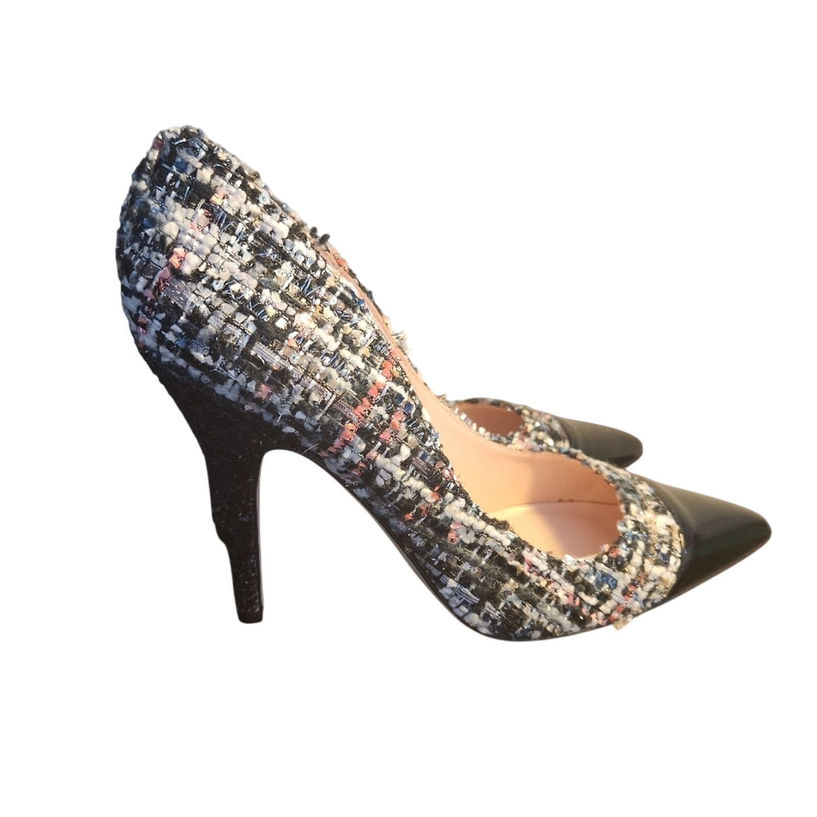 Kate Spade Kate Spade Lacy Black/MultiStar Heels Size US 8 / IT 38 - 8 Thumbnail
