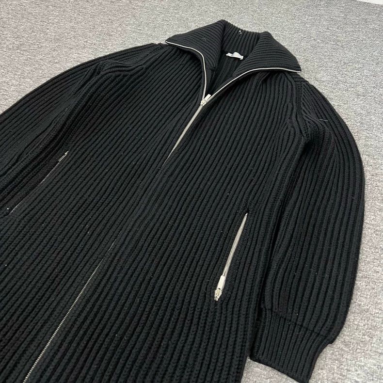 Dior Long Black ZipUp Wool Knit Coat-2506 Size M / US 6-8 / IT 42-44 - 3 Thumbnail