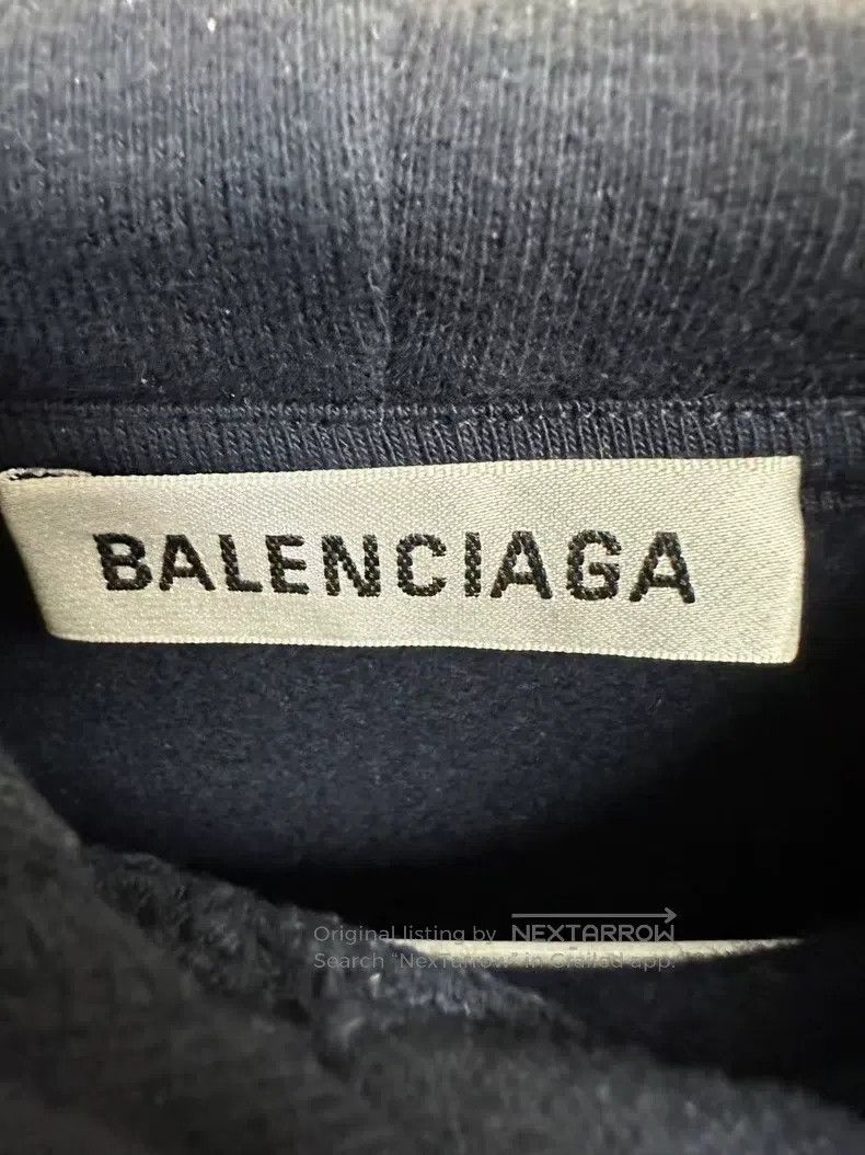 Balenciaga Balenciaga Eiffel Tower Hooded Sweatshirt, Size S, Navy Bl Size US S / EU 44-46 / 1 - 4 Thumbnail