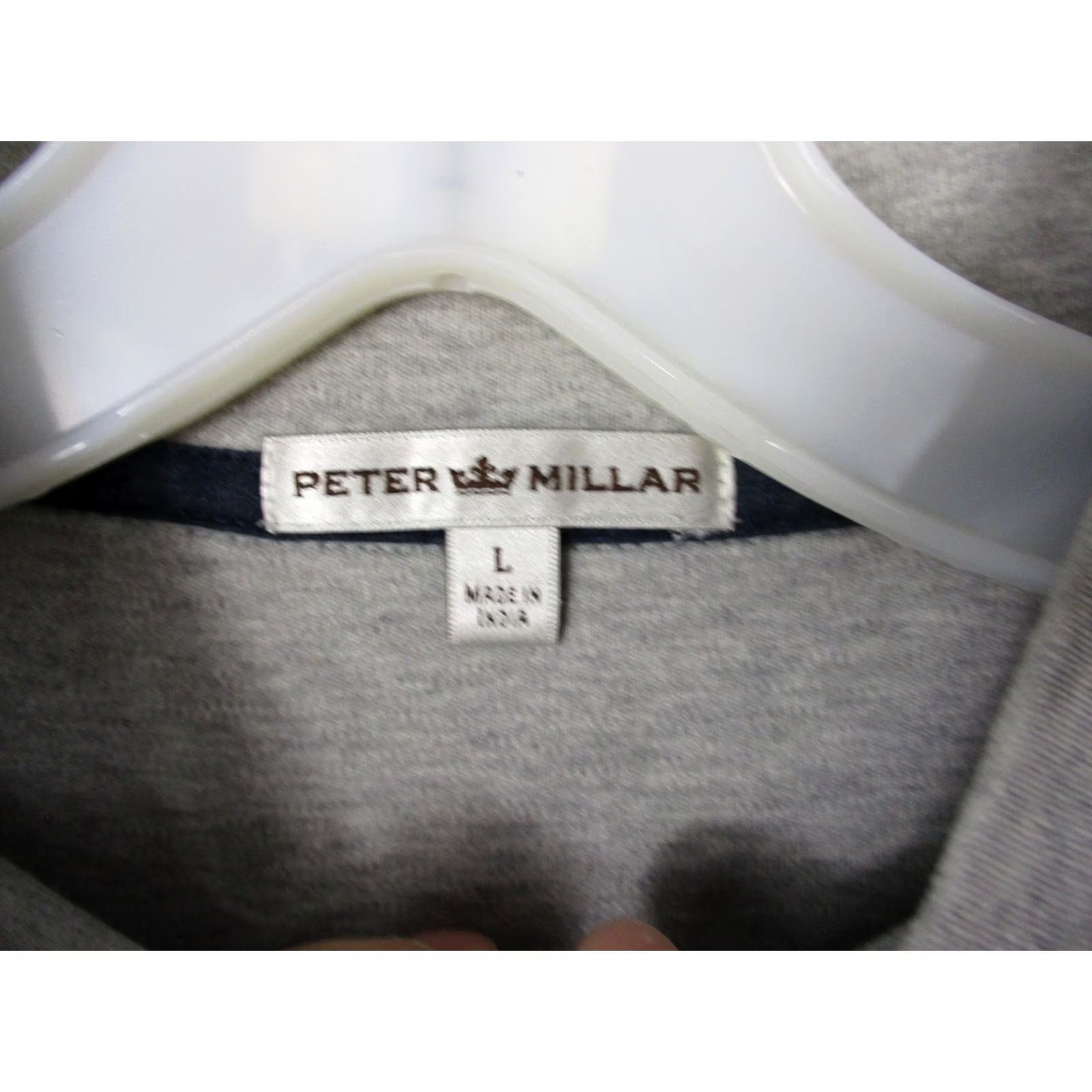 Peter Millar Peter Millar Pullover Mens L Gray 1/4 Zip Cotton Sweatshirt Mock Neck Logo Embroidered Sleeve Logo Regular Fit Sweatshirt US-Peru Made Size US L / EU 52-54 / 3 - 3 Thumbnail