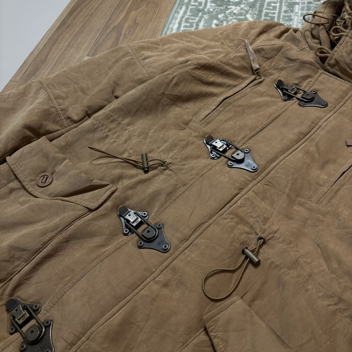 If Six Was Nine × Le Grande Bleu (L.G.B.) SLY military Fur jacket bondage style Size US M / EU 48-50 / 2 - 4 Thumbnail
