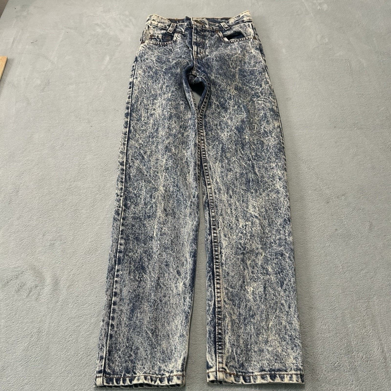 Levi's 70s Acid wash Levis 501 Jeans Student Fit Men 27x30 Straight Size US 27 - 6 Thumbnail
