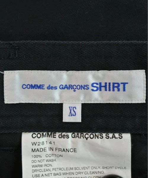 Comme des Garcons SHIRT Casual Pants Plain Cotton Zipper Straight Cut Black Size US 33 - 7 Thumbnail