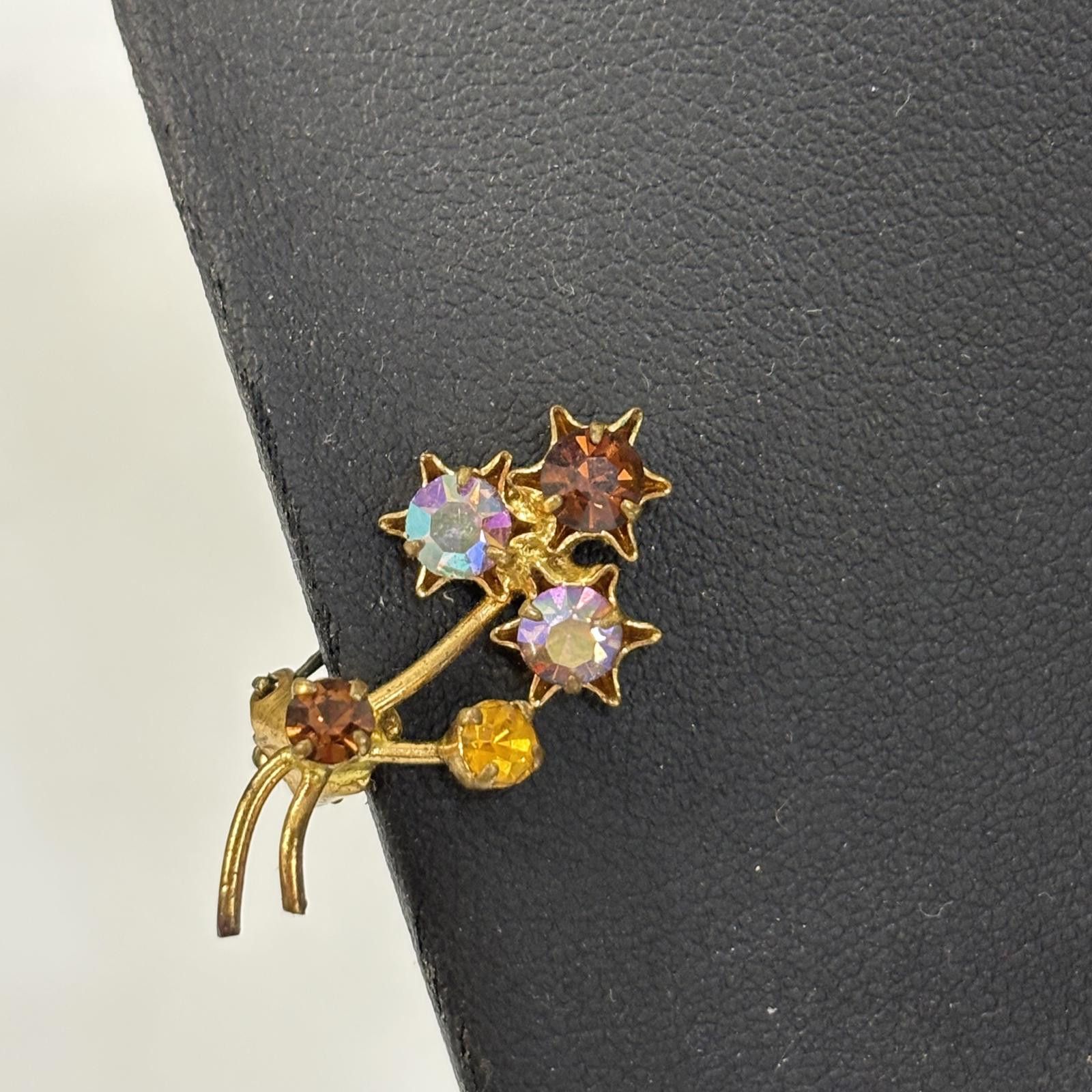 Other Vtg 50s Austria crystal gold tone brooch & earrings set Size ONE SIZE - 3 Thumbnail