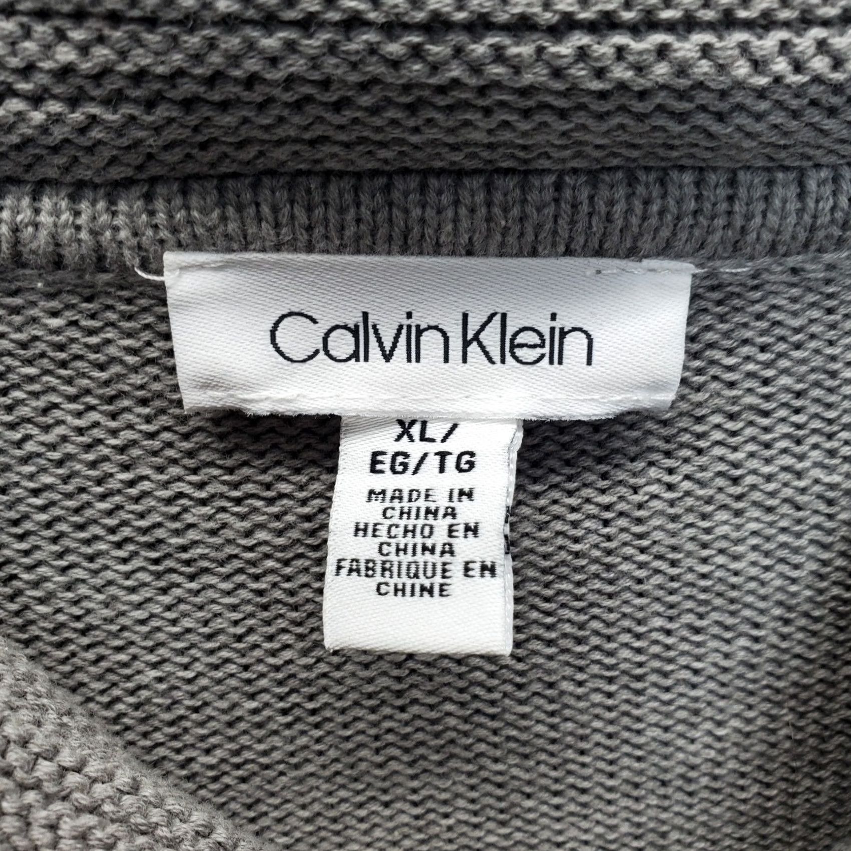Calvin Klein Calvin Klein Pullover Sweater Womens XL Gray Cotton Knit Long Sleeve Cowl Neck Size XL / US 12-14 / IT 48-50 - 4 Thumbnail