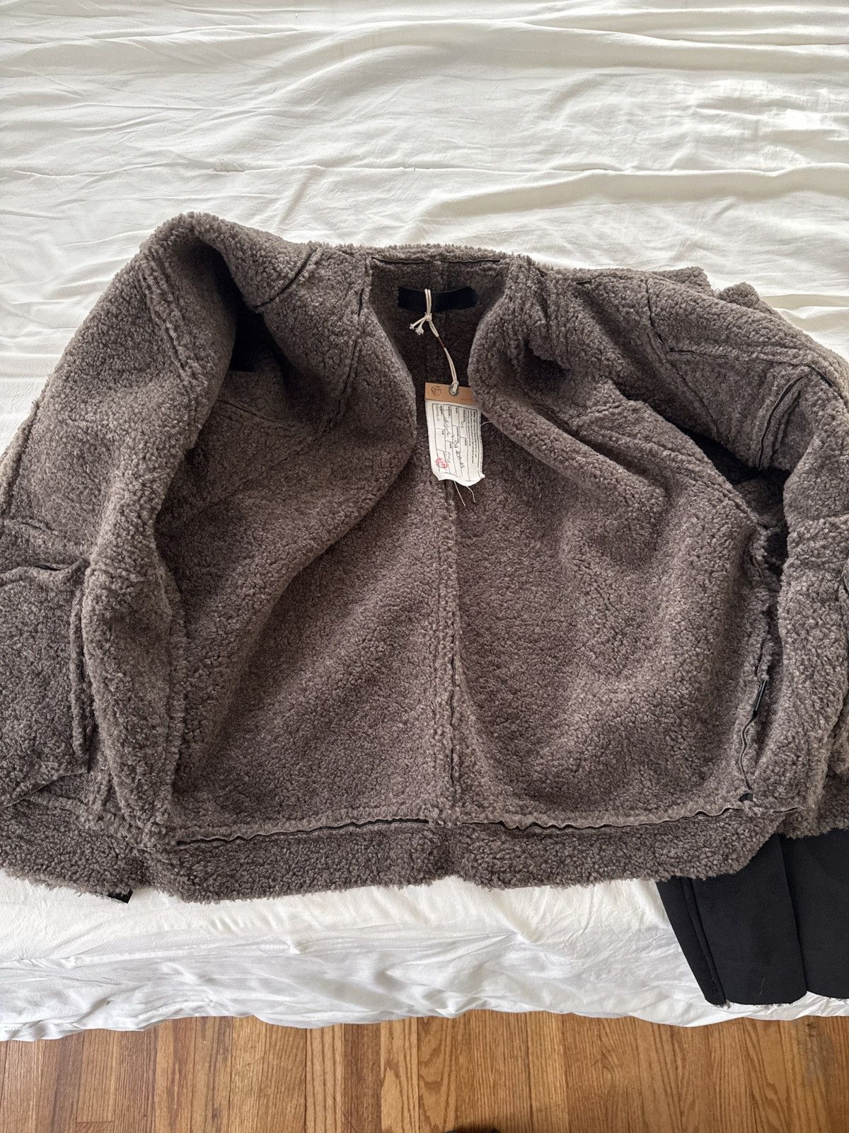 No Faith Studios HEAVY FLIGHT SHEARLING JACKET BROWN/BLACK Size US XL / EU 56 / 4 - 3 Thumbnail