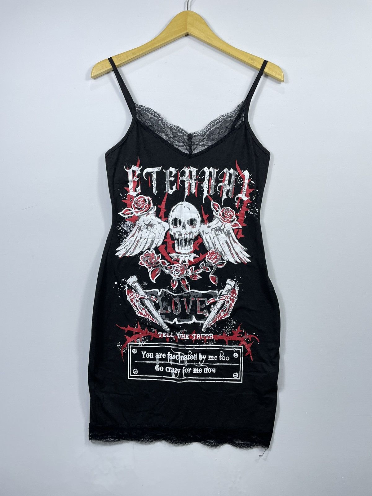 If Six Was Nine × Japanese Brand × Vintage ETERNAL SKULL ROSE PUNK Romwe DRESS Size M / US 6-8 / IT 42-44 - 1 Thumbnail