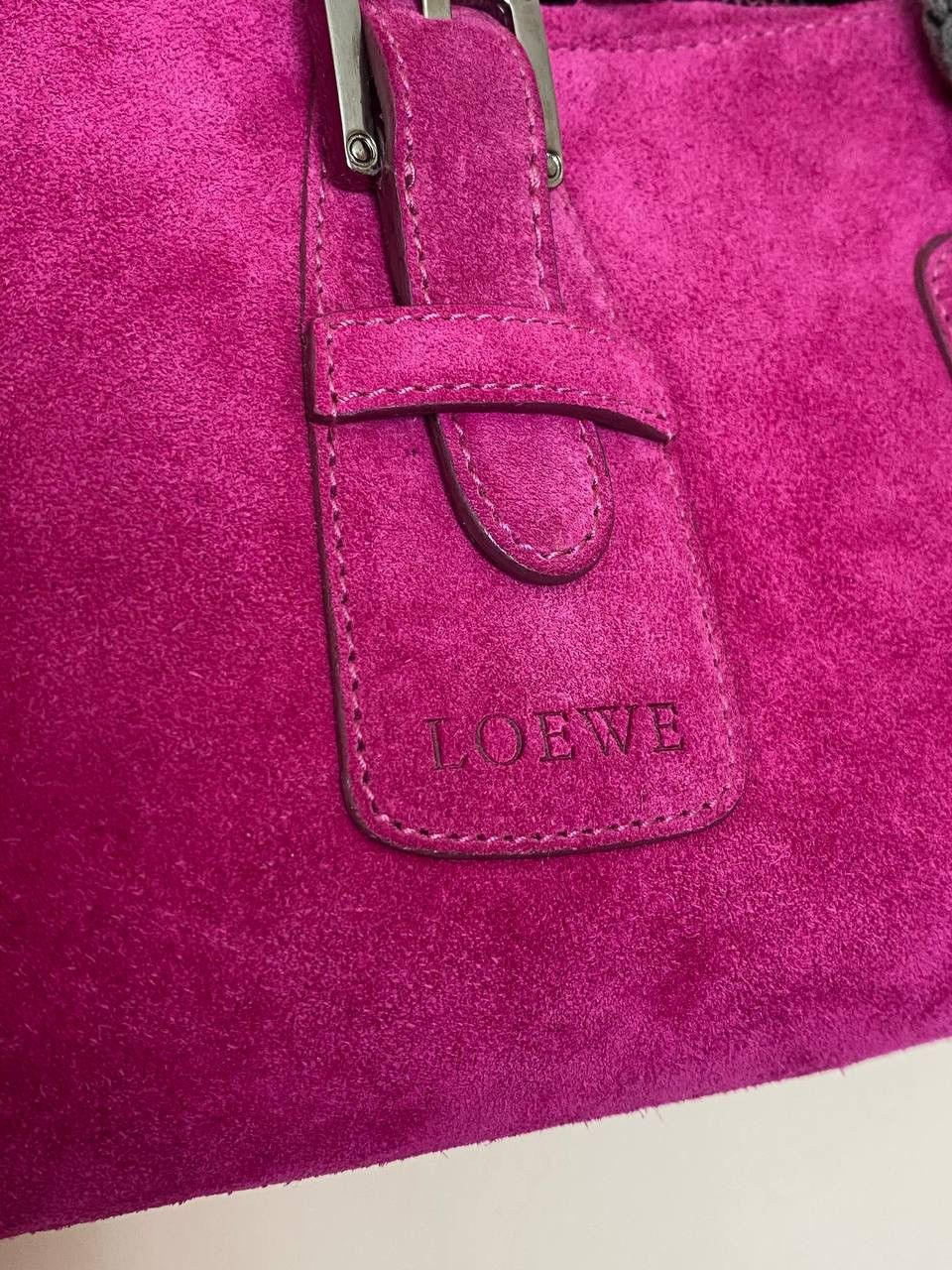 Loewe Loewe Suede Shoulder Bag Pink Size ONE SIZE - 3 Thumbnail