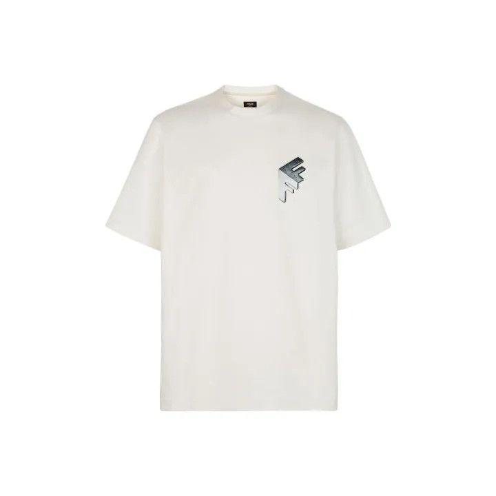 Fendi Fendi Logo Print Short-Sleeve T-Shirt for Men 0079 Size US L / EU 52-54 / 3 - 1 Thumbnail