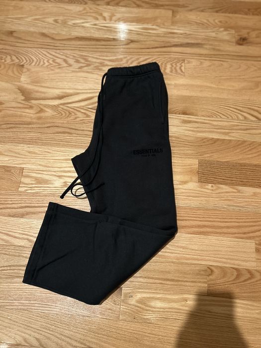 Fear of God essentials black sweatpants | Grailed