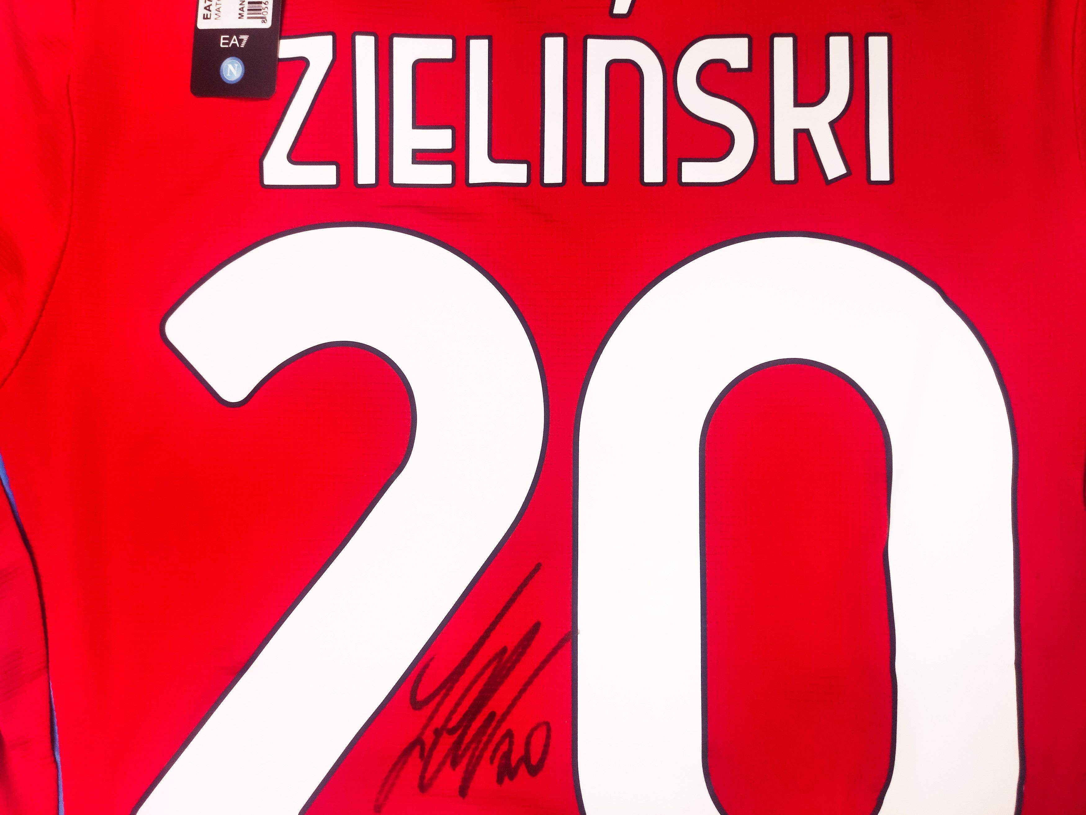 Emporio Armani BNWT Zieliński #20 SSC Napoli 2020 2021 Shirt Signed Size US S / EU 44-46 / 1 - 9 Thumbnail