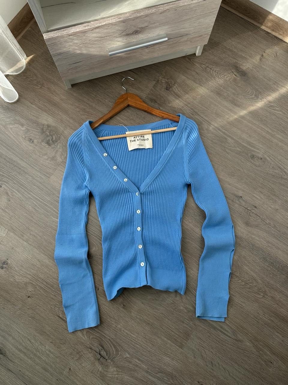 Japanese Brand × Vintage Vintage Knitwear The Studio Blue Cardigan Sweater Size S / US 4 / IT 40 - 3 Thumbnail