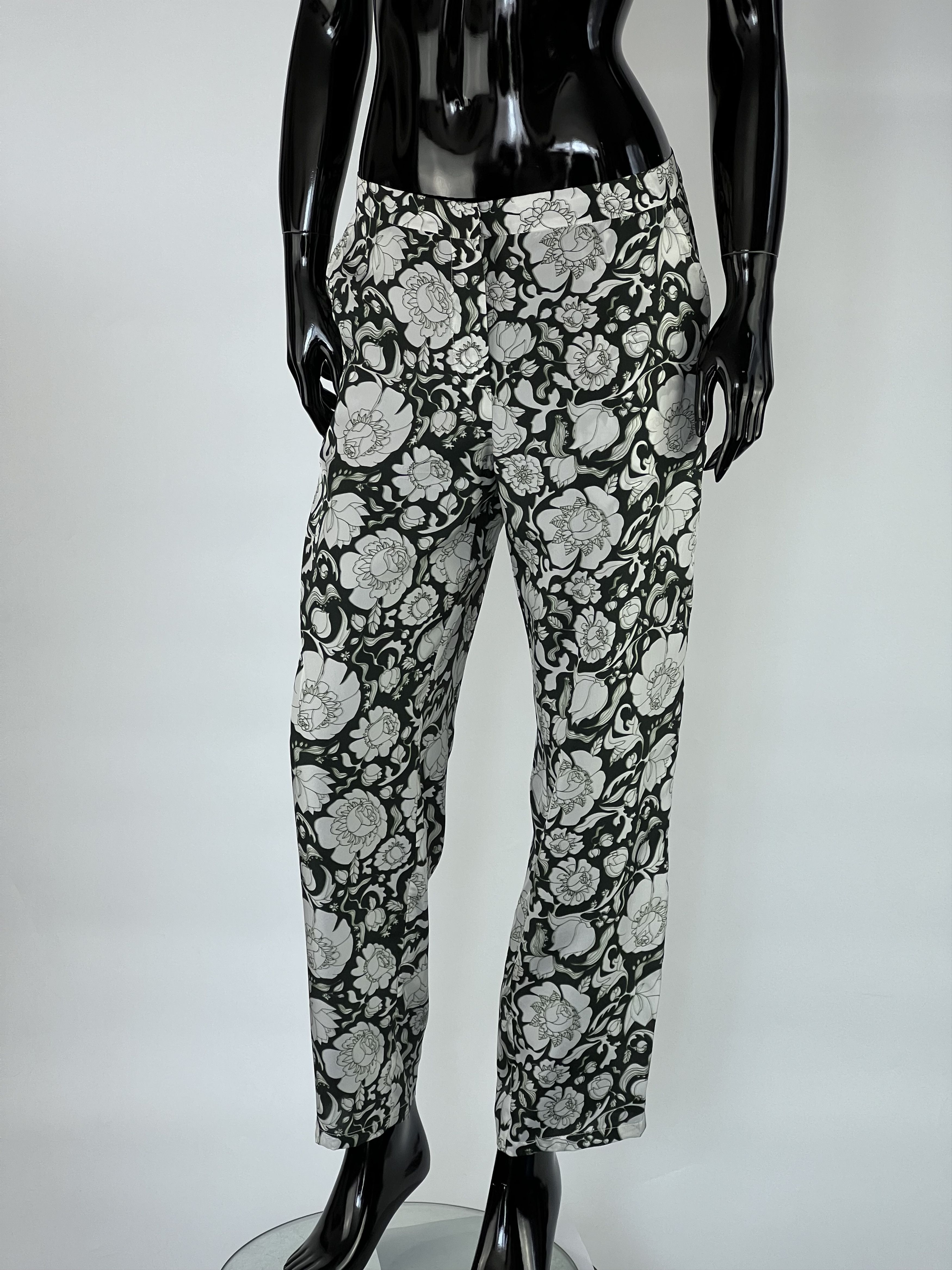 Christian Wijnants × SikSilk Christian Wijnants Antwerp Silk Wide Leg Floral Pants 40 Size 30" / US 8 / IT 44 - 1 Thumbnail