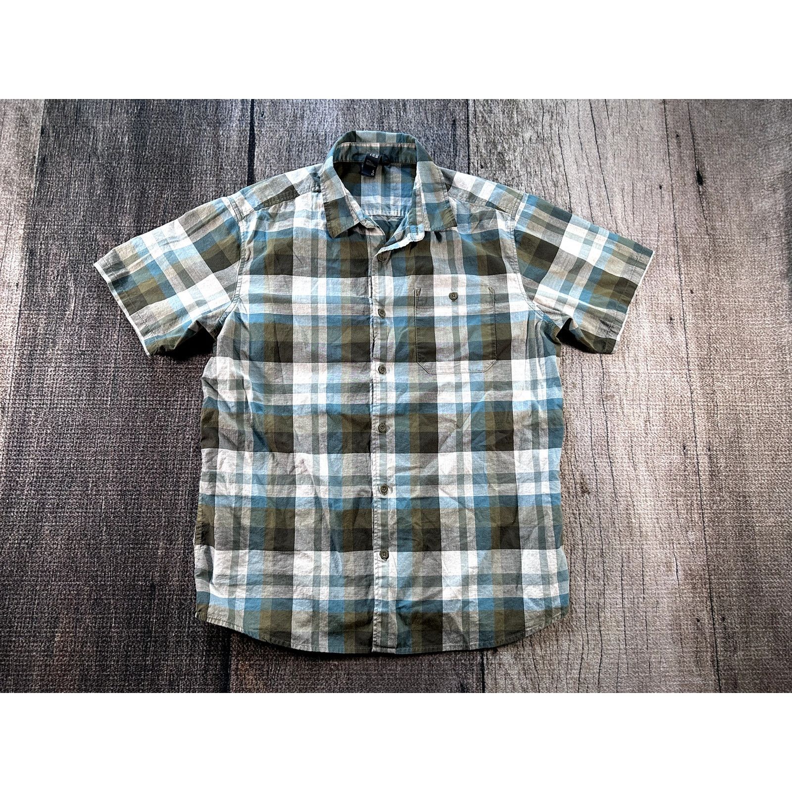 Mountain Hardwear Mountain Hardwear Shirt Mens L Green Big Cottonwood Plaid Size US L / EU 52-54 / 3 - 1 Thumbnail