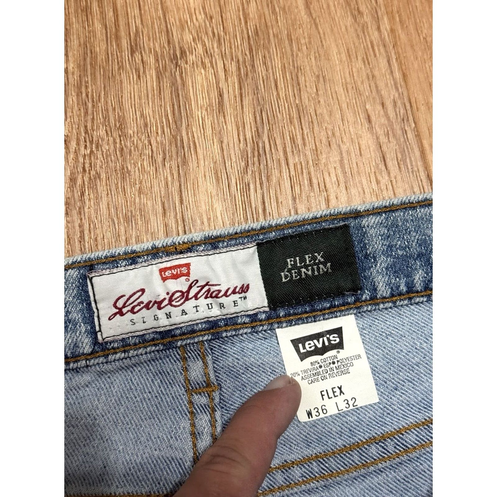 Levi's VINTAGE Levi's 505 Jeans Orange Tab Blue Denim Men 34x28 FADED Straight 80s 90s USA" Size US 34 / EU 50 - 5 Thumbnail